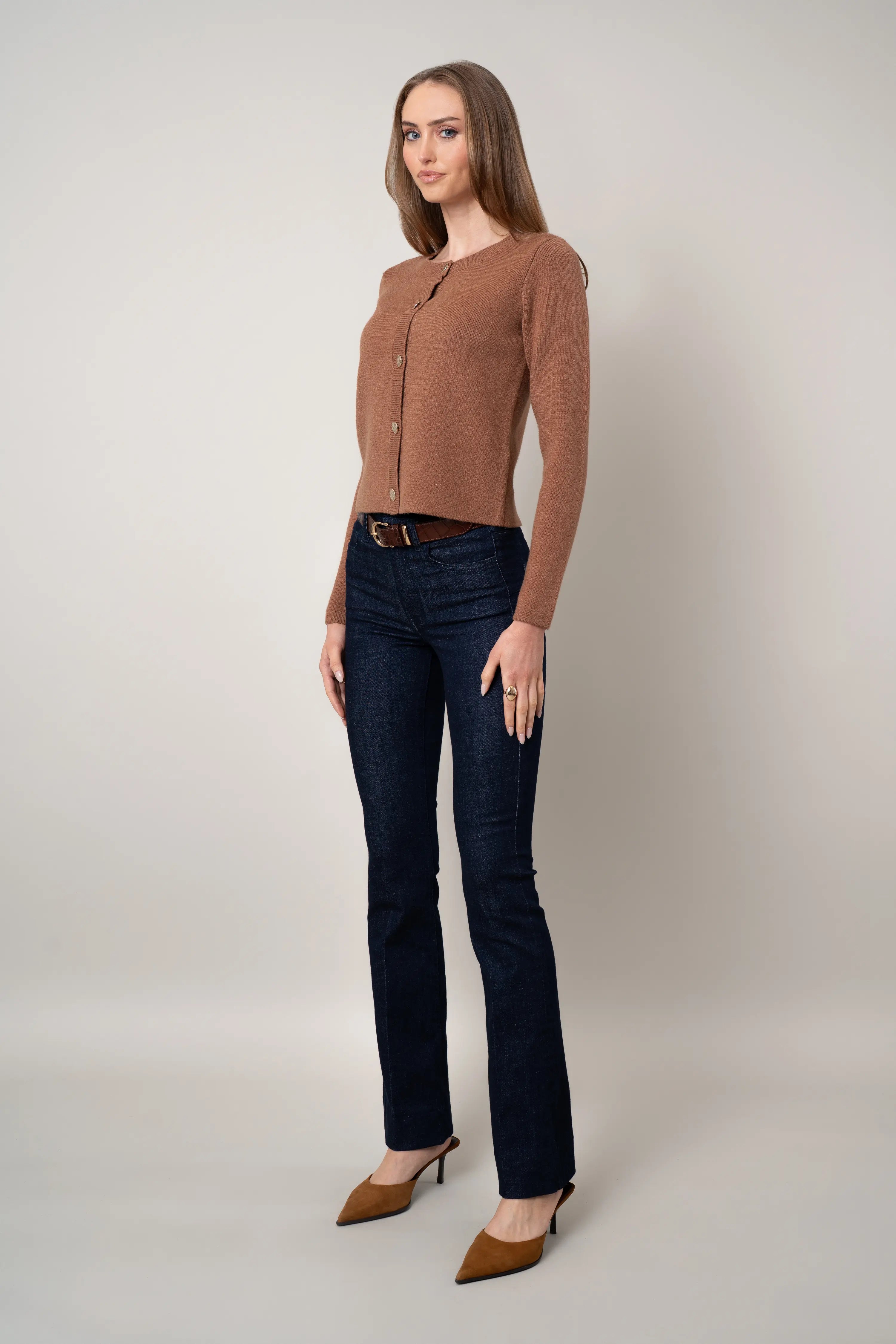 The Cropped Button Cardigan