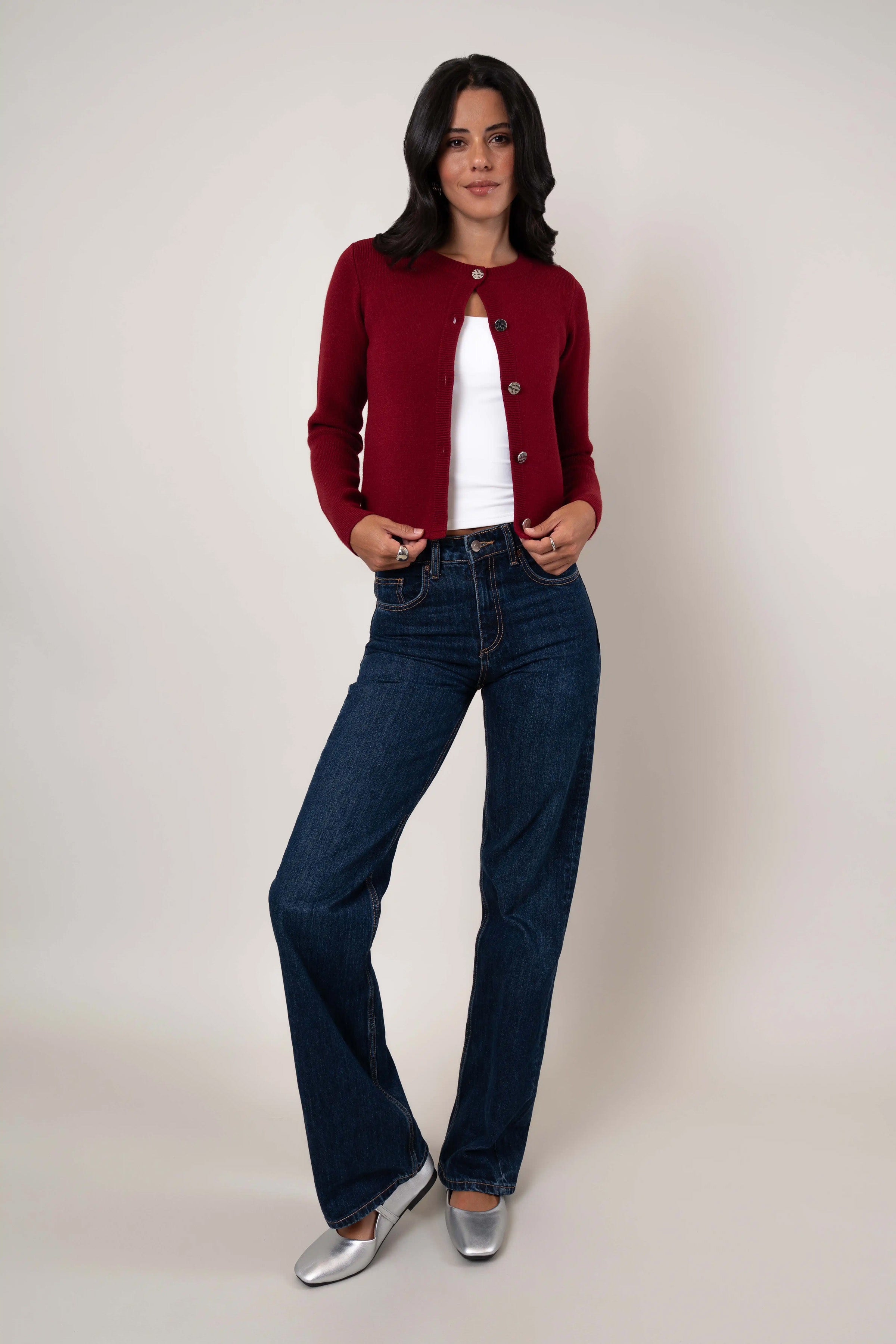 The Cropped Button Cardigan