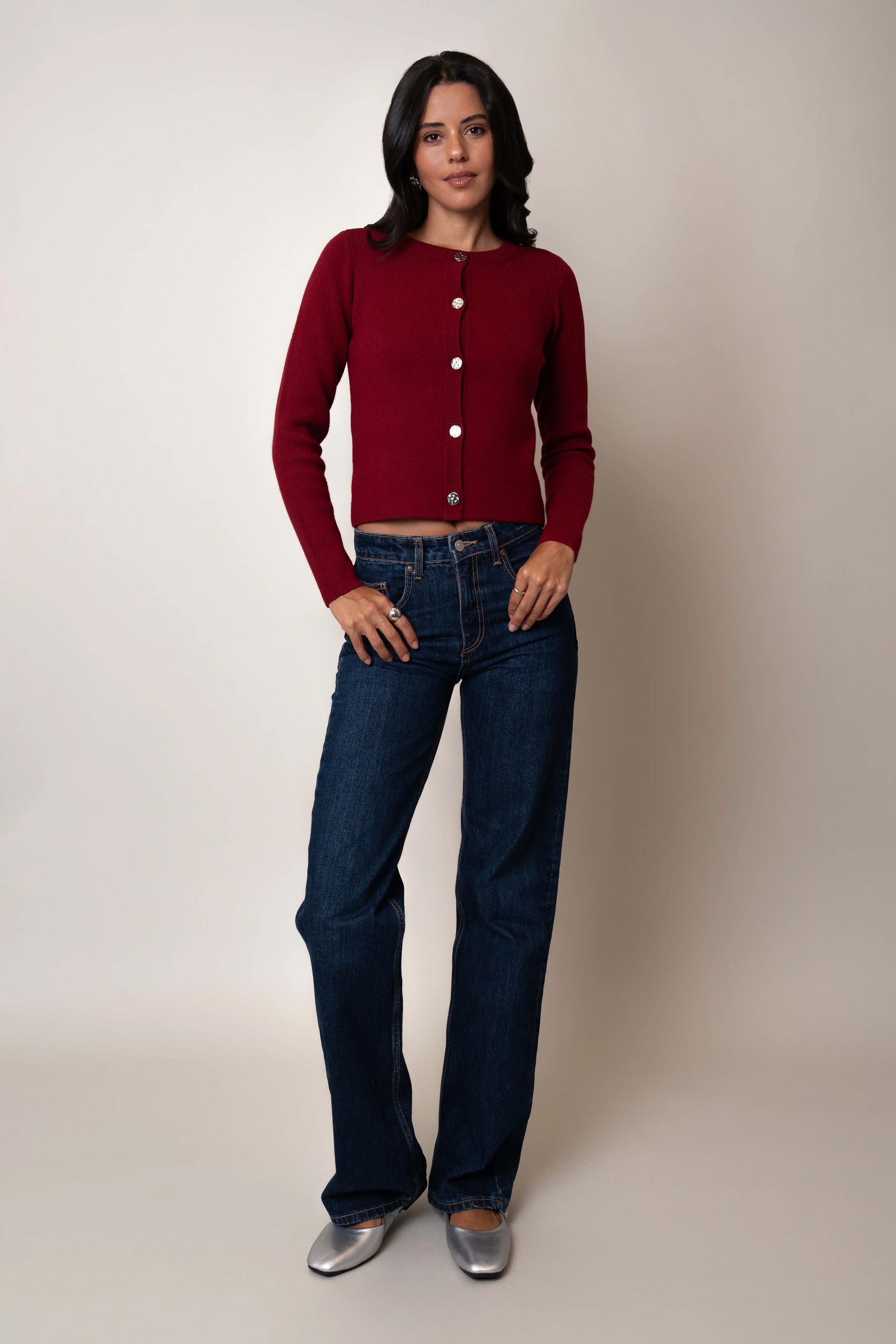 The Cropped Button Cardigan