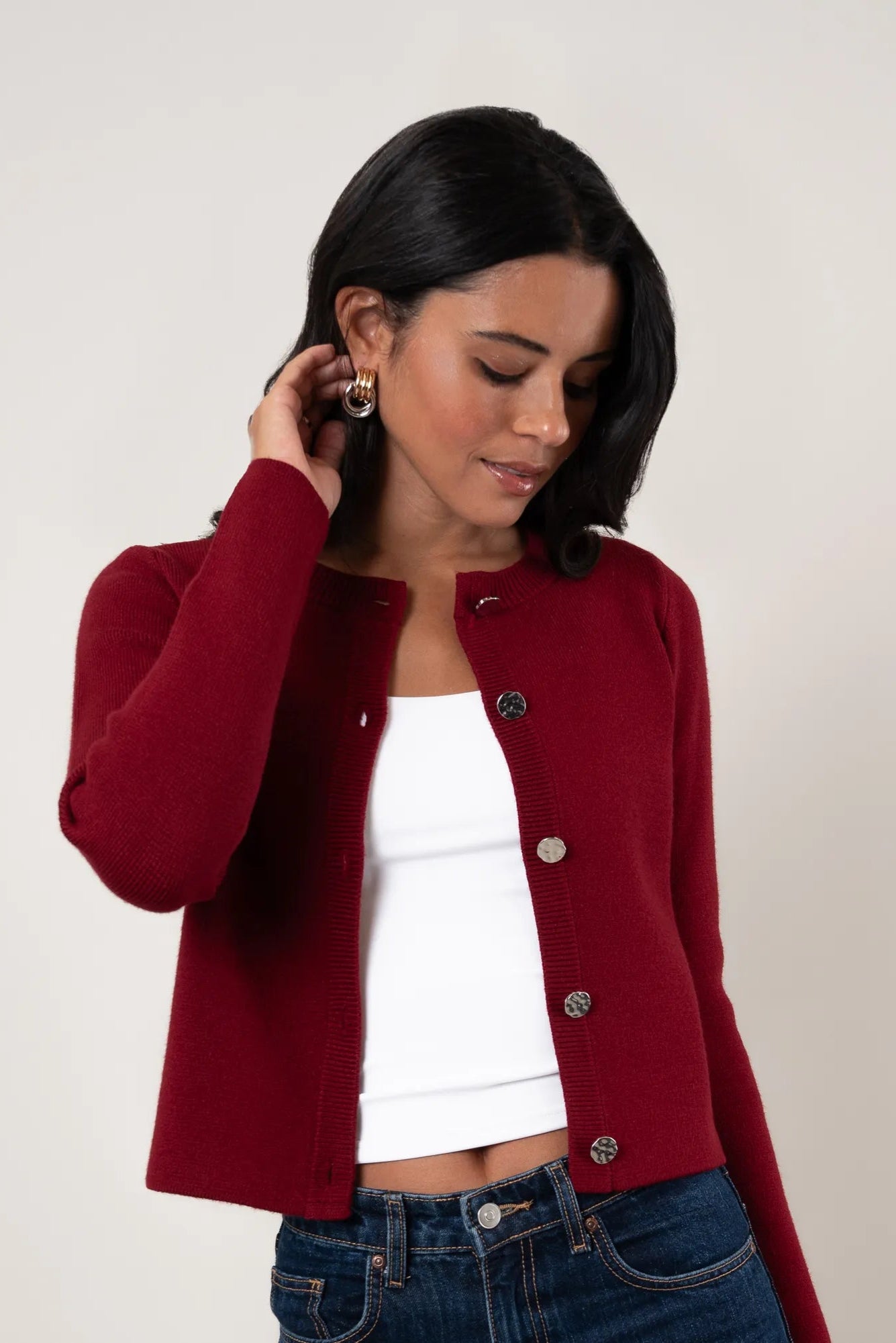 The Cropped Button Cardigan