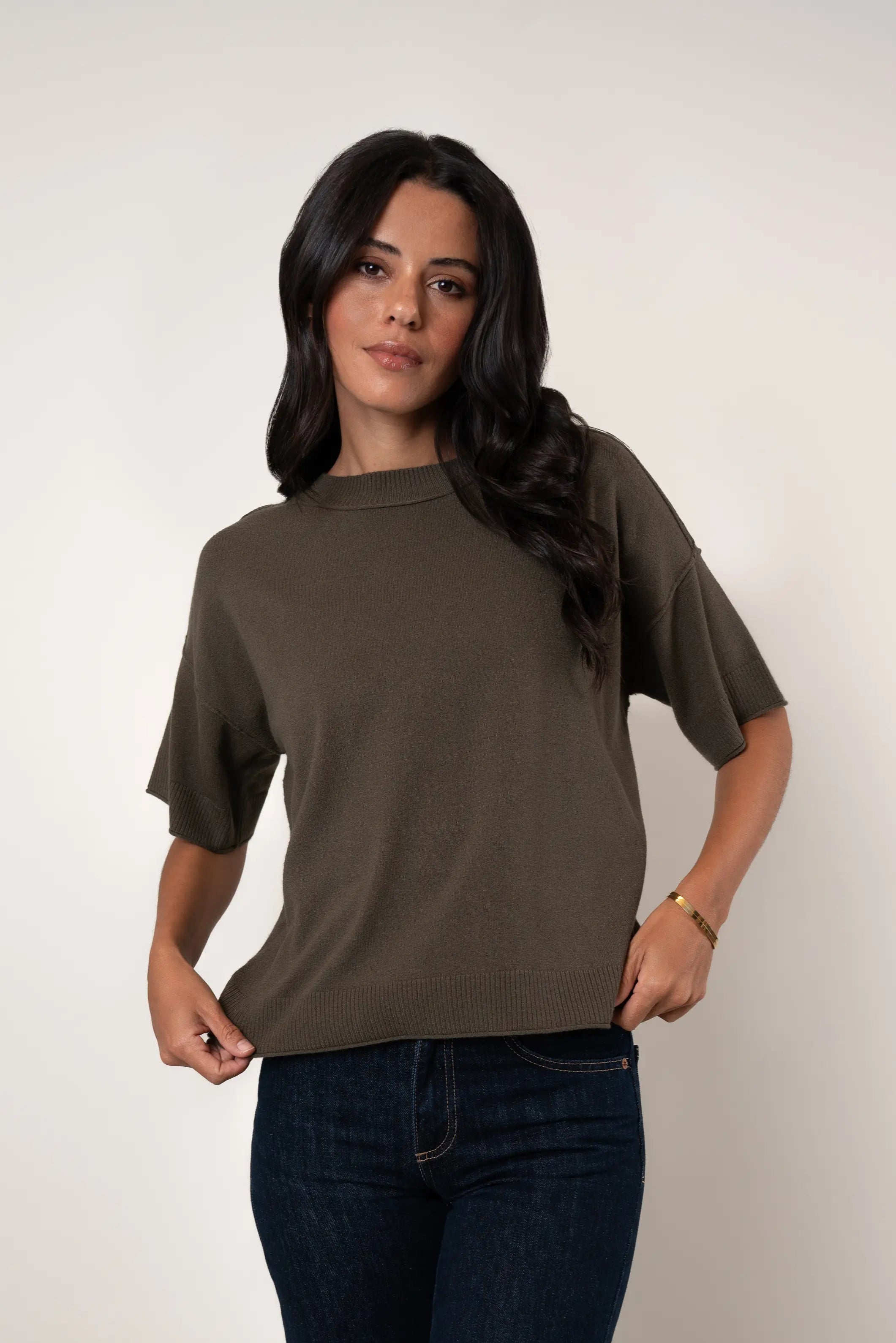 The Relaxed Knit Tee