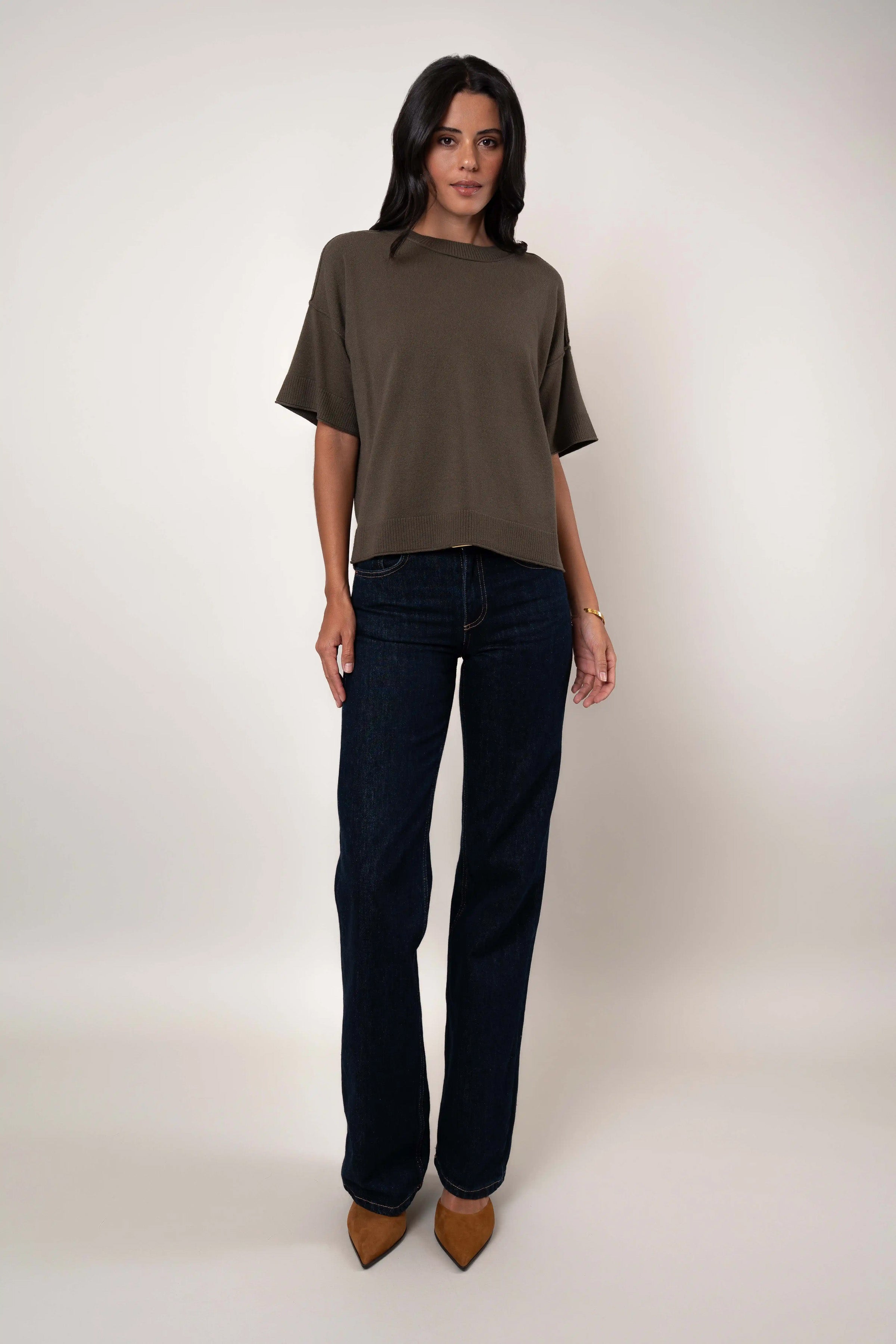 The Relaxed Knit Tee