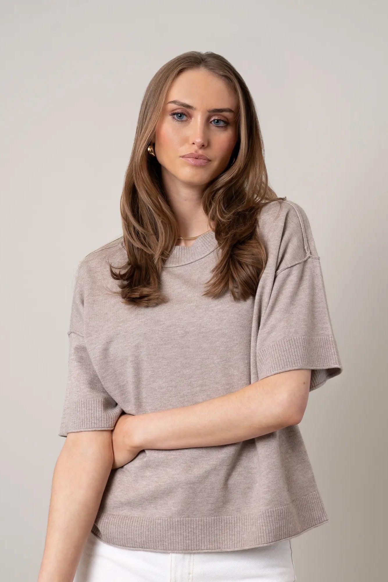 The Relaxed Knit Tee