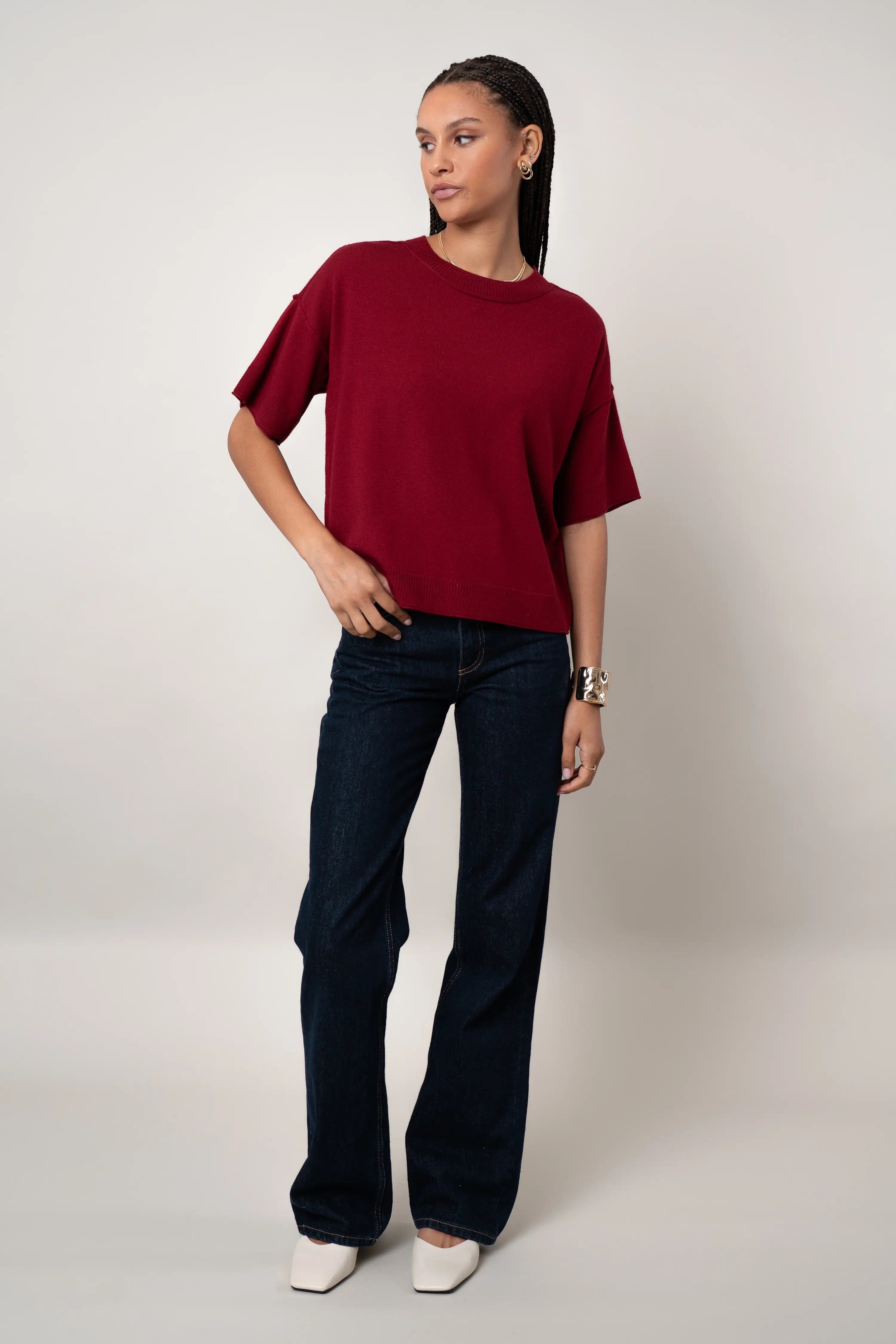 The Relaxed Knit Tee