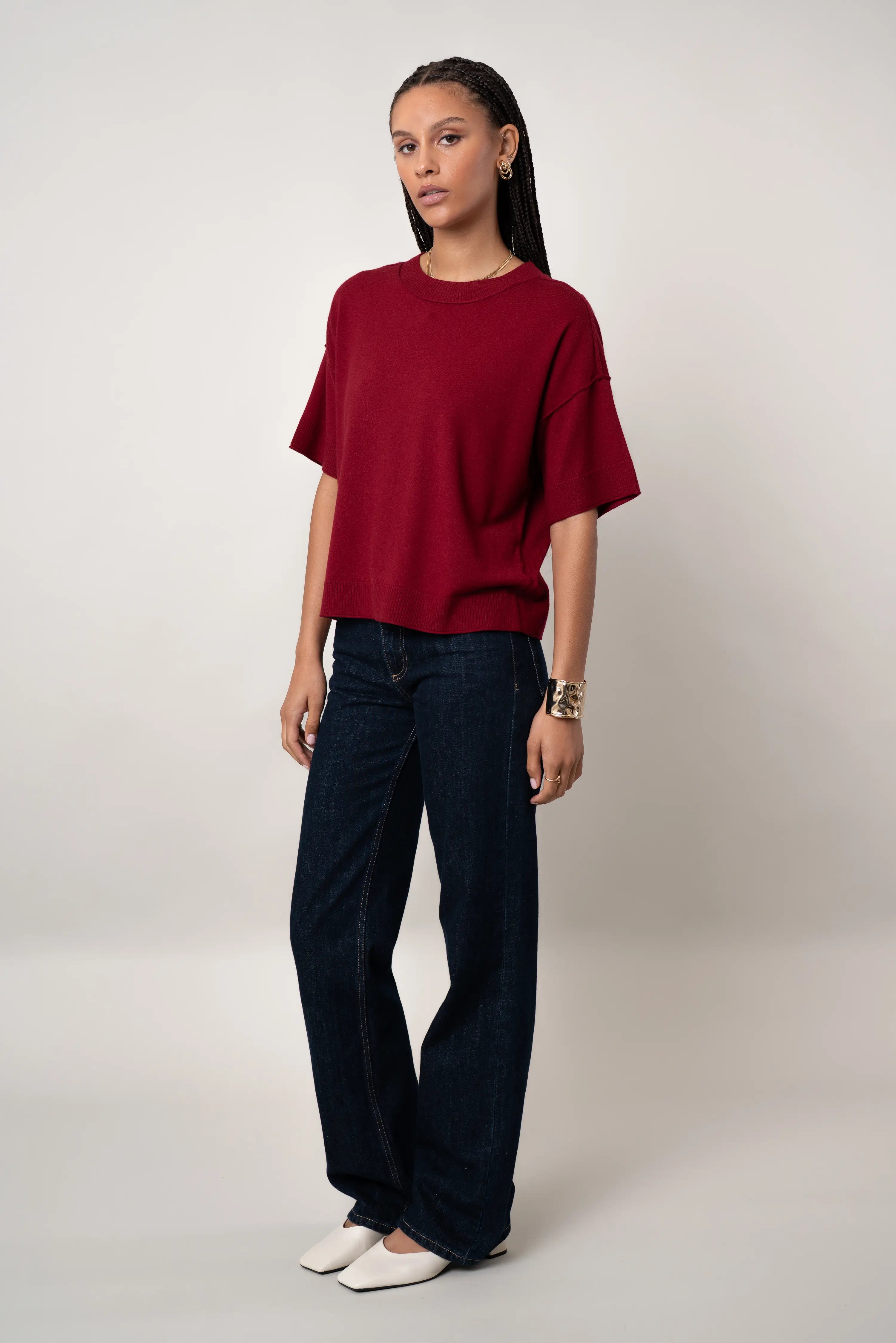 The Relaxed Knit Tee