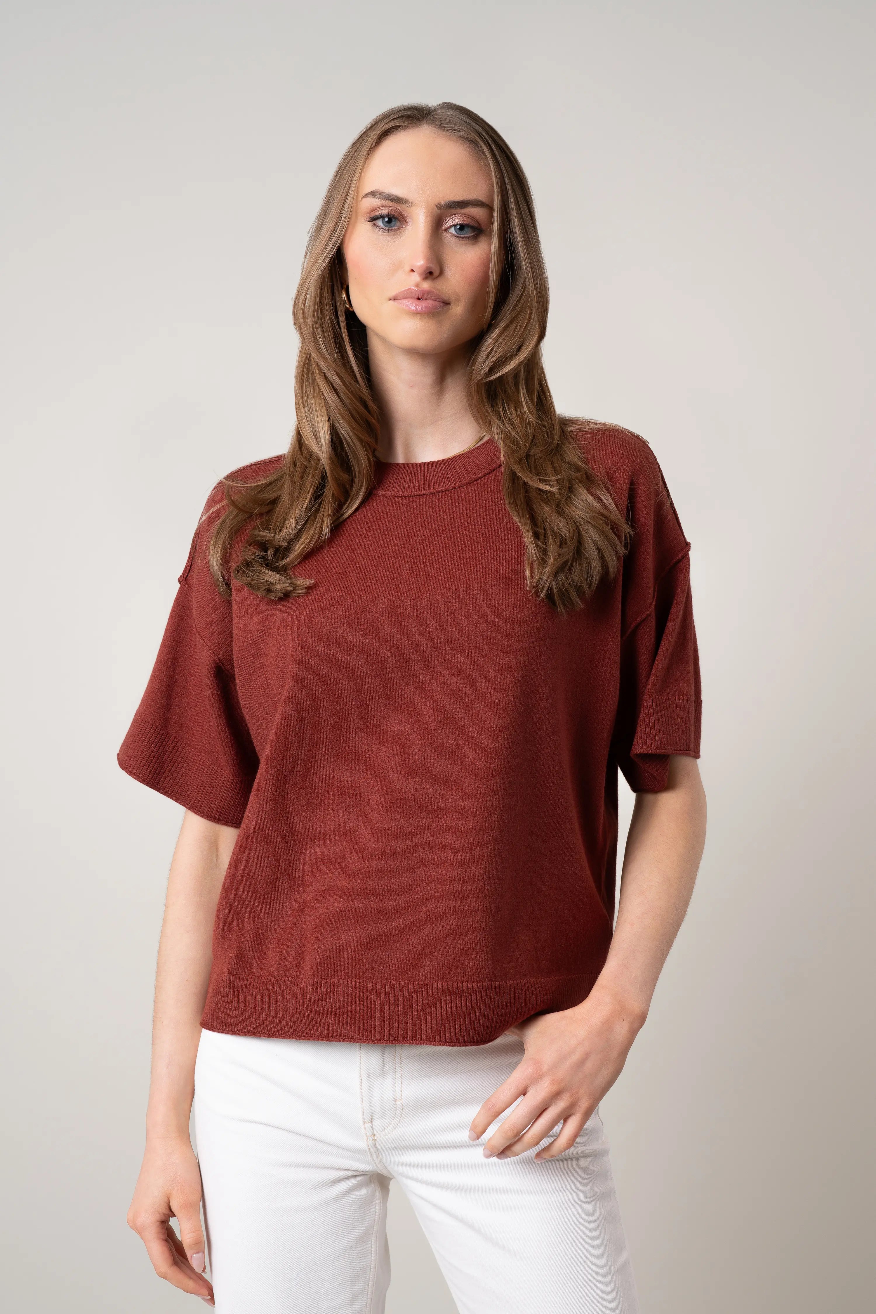 The Relaxed Knit Tee