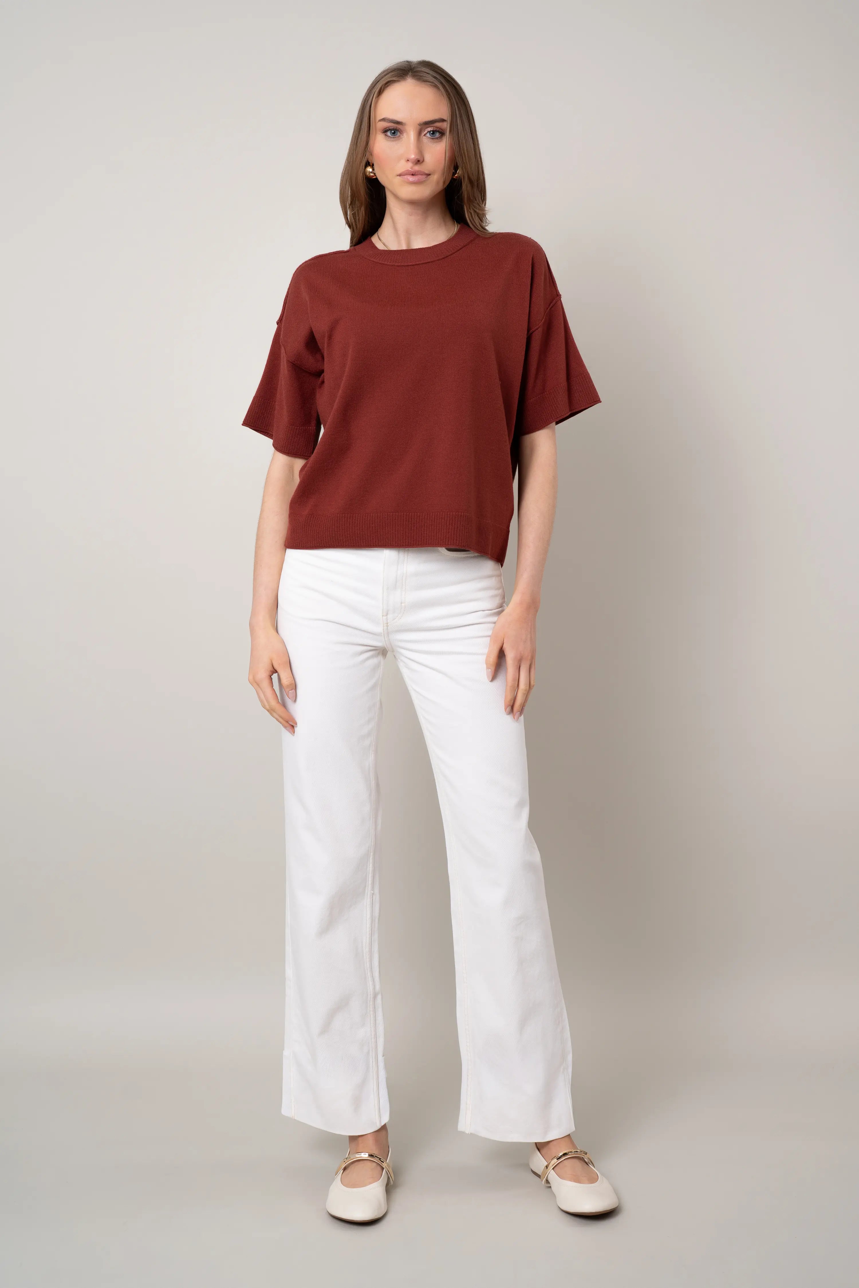 The Relaxed Knit Tee