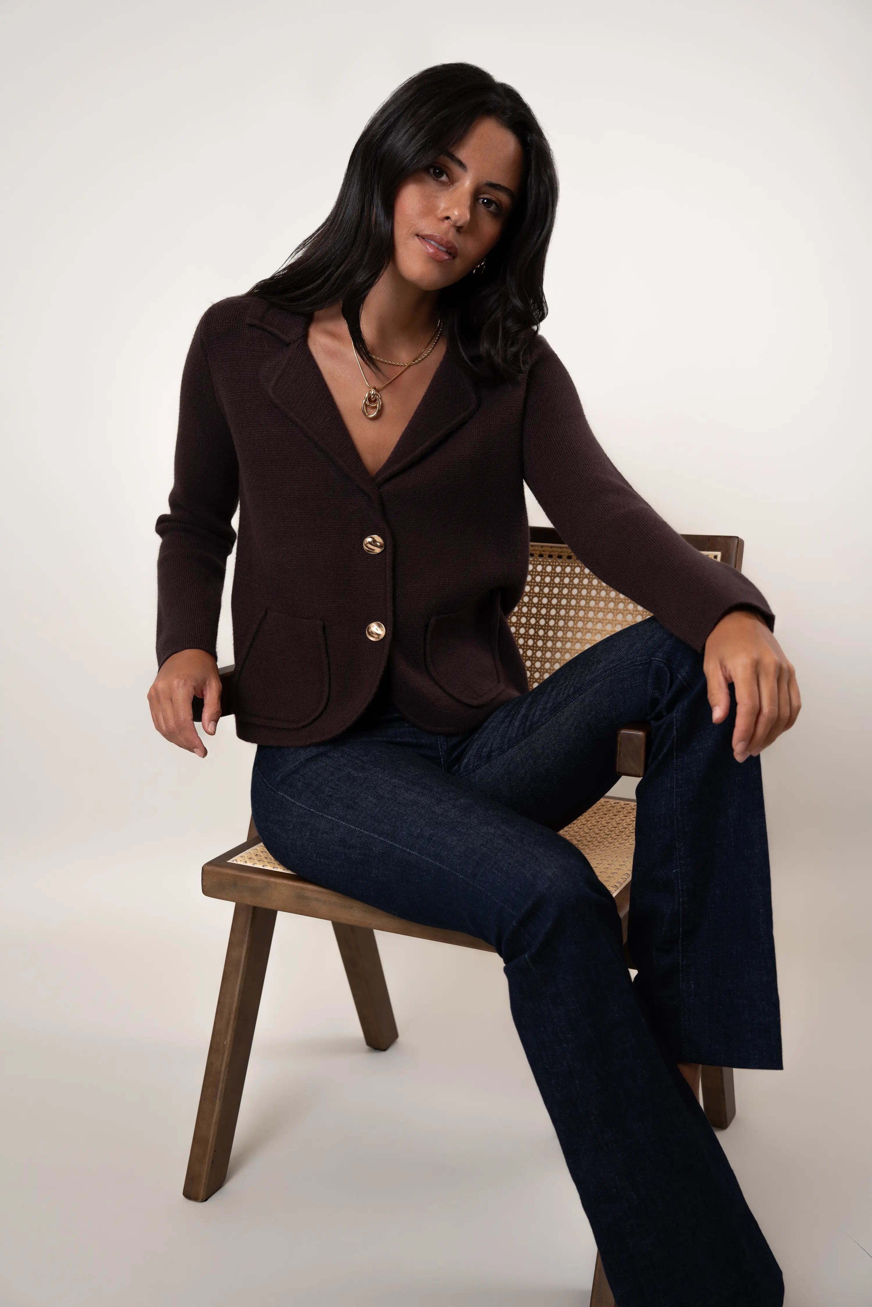 The Button Front Blazer Cardigan