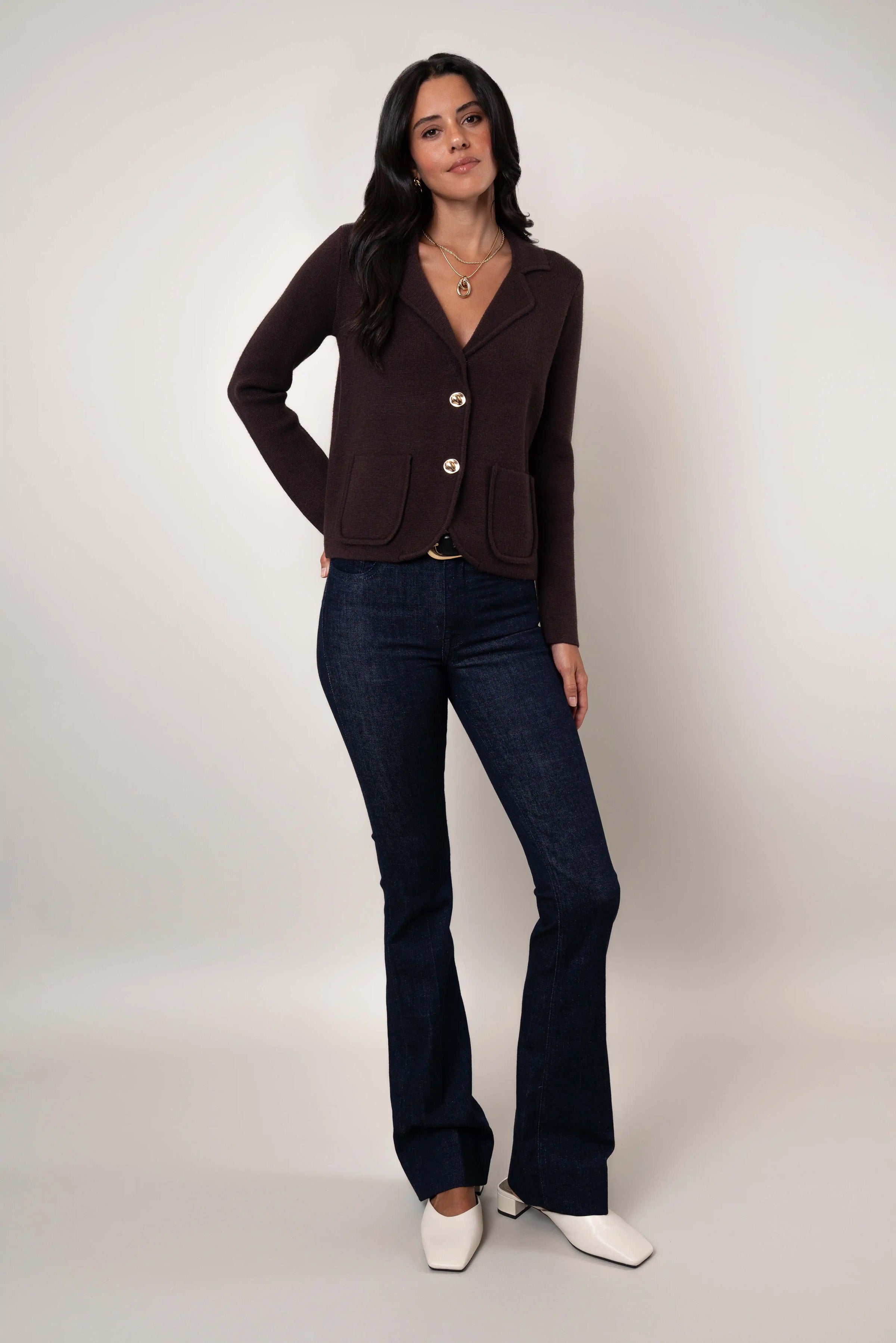 The Button Front Blazer Cardigan