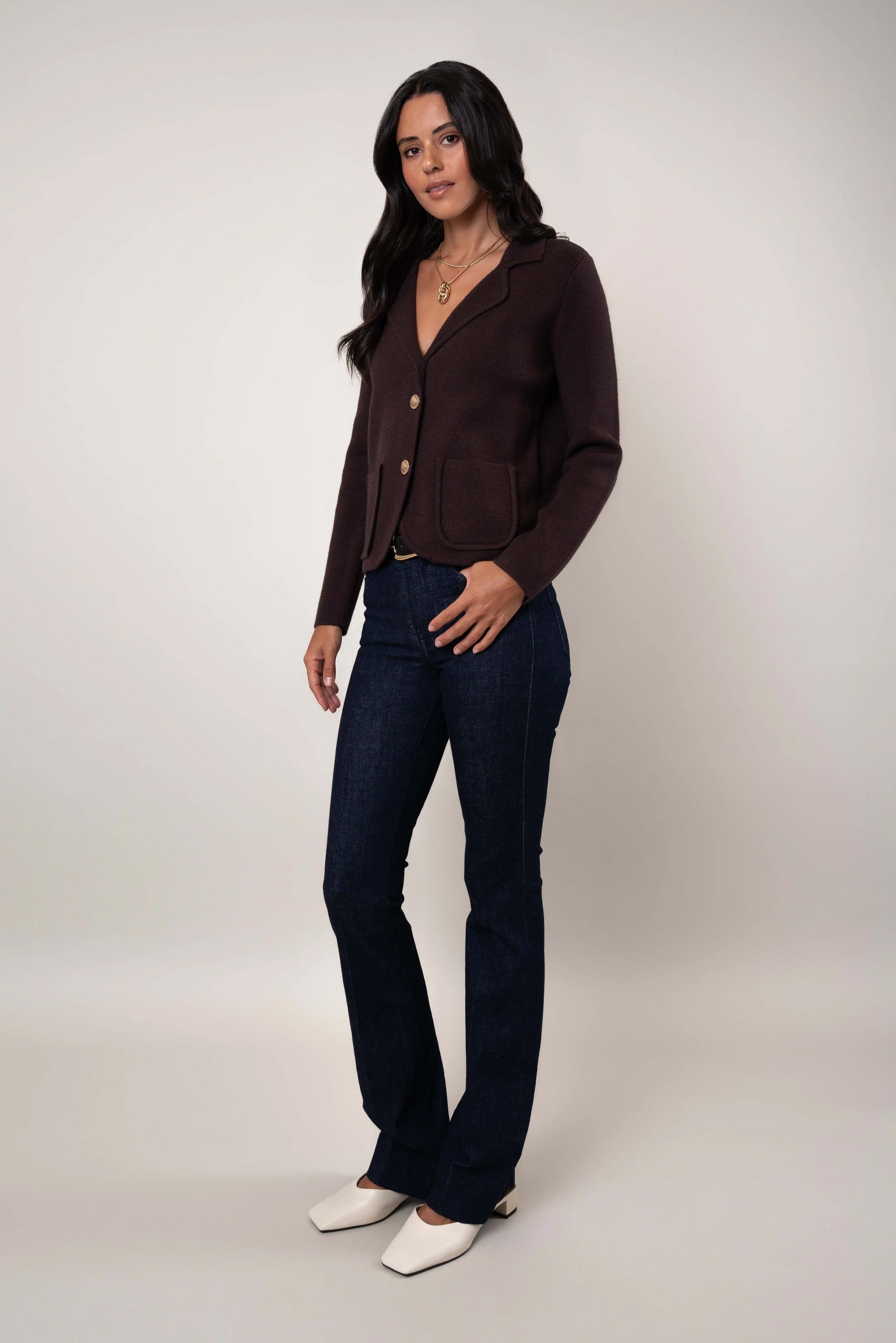 The Button Front Blazer Cardigan