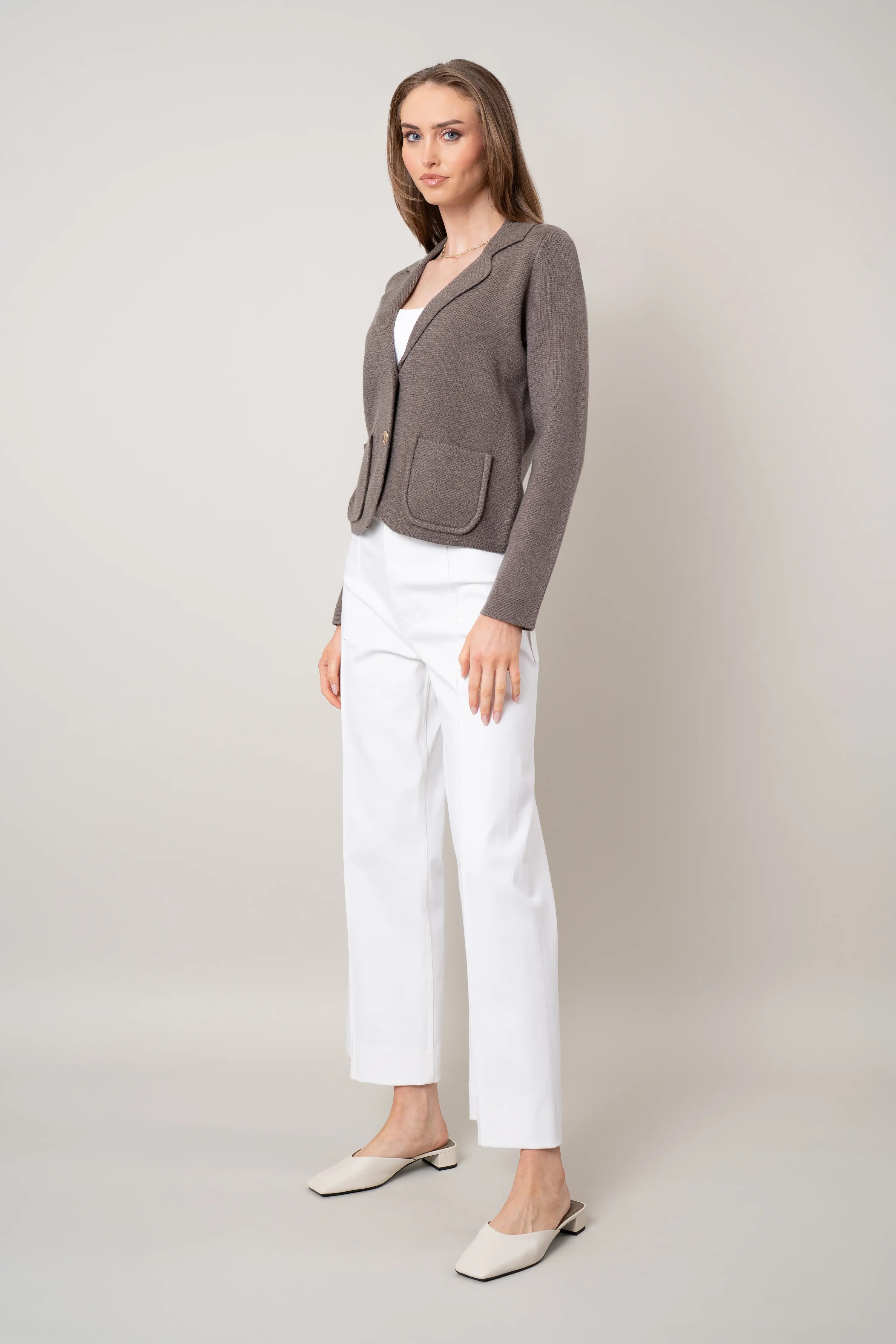 The Button Front Blazer Cardigan