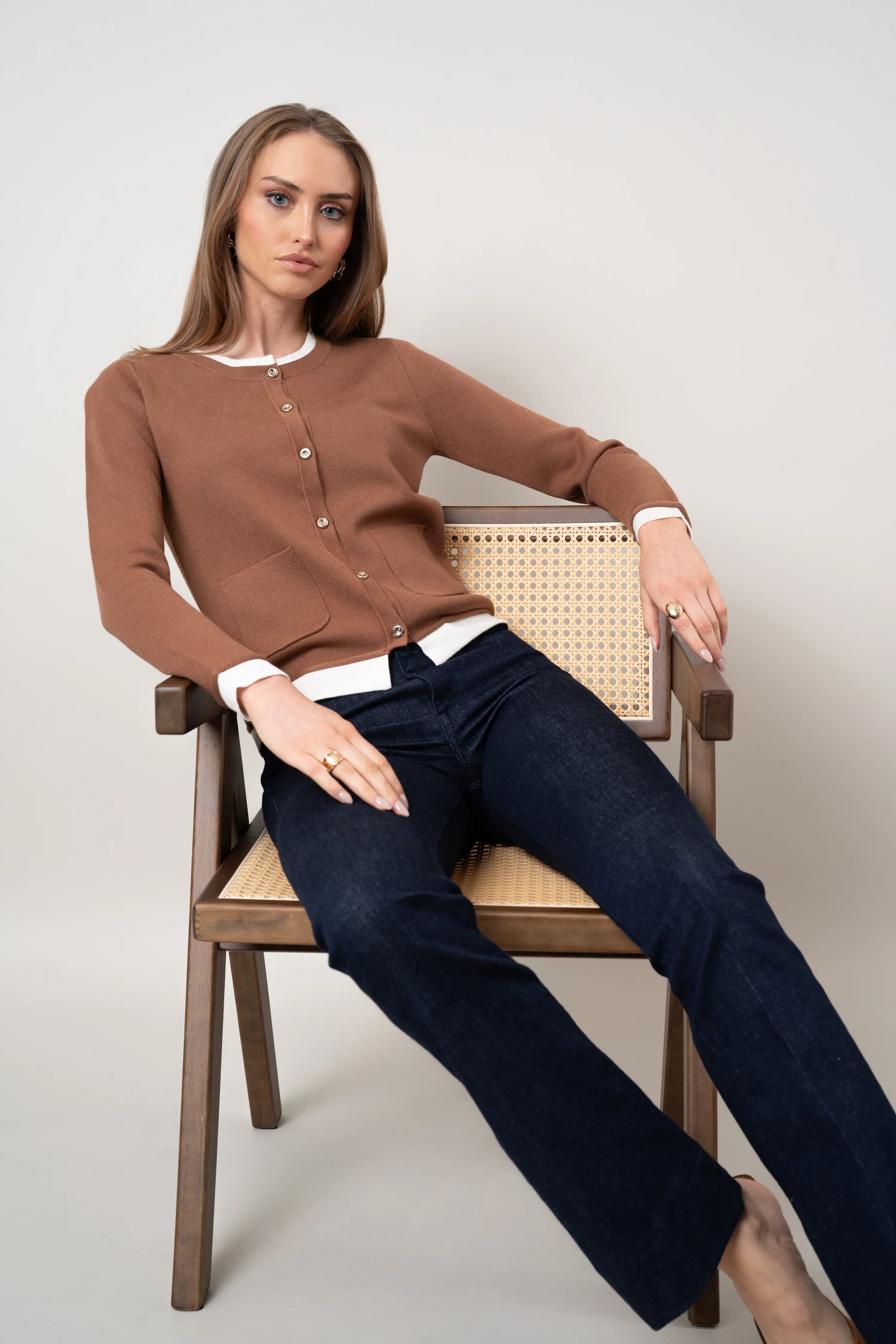 The Contrast Trim Cardigan