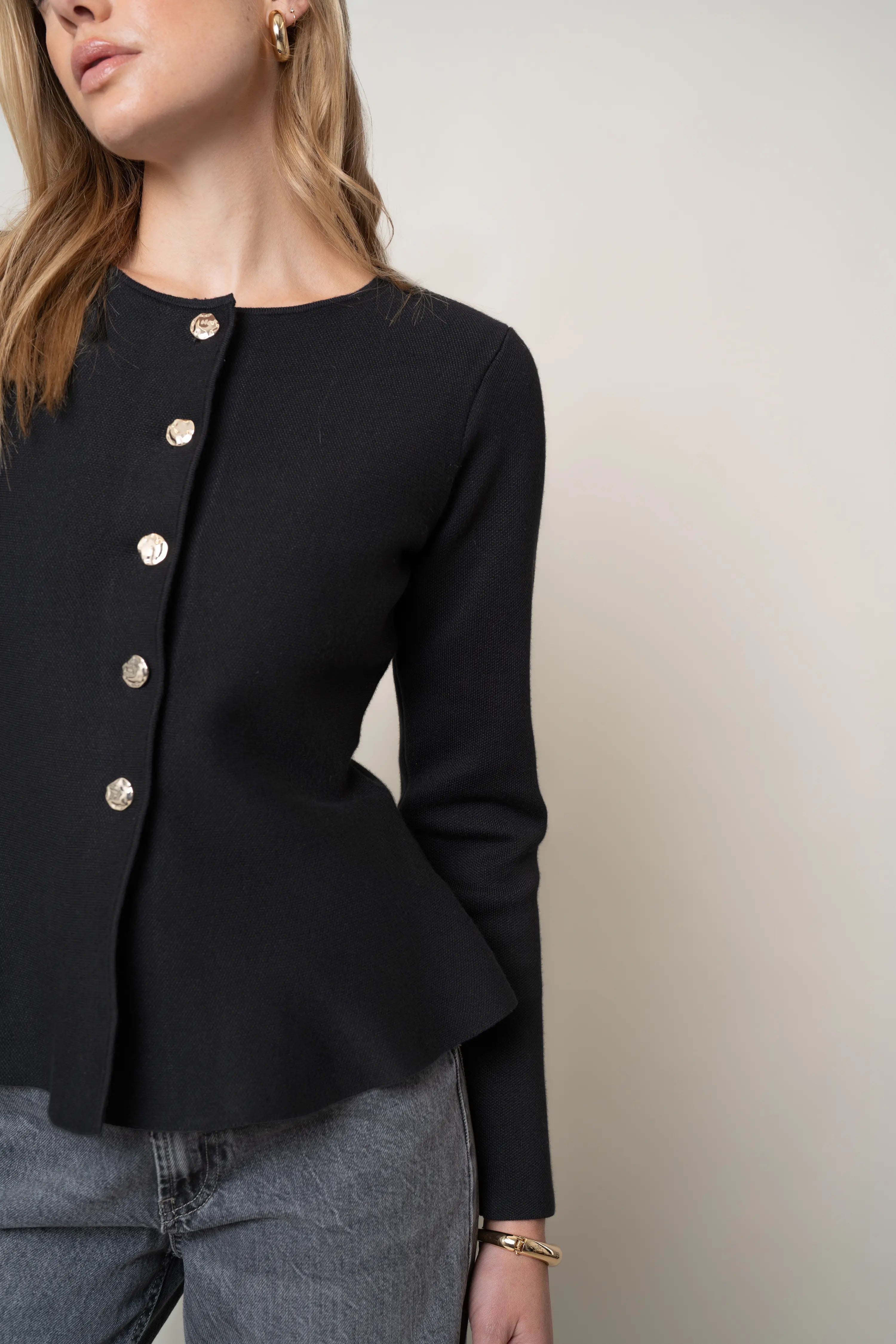 The Sculpted Button Cardigan