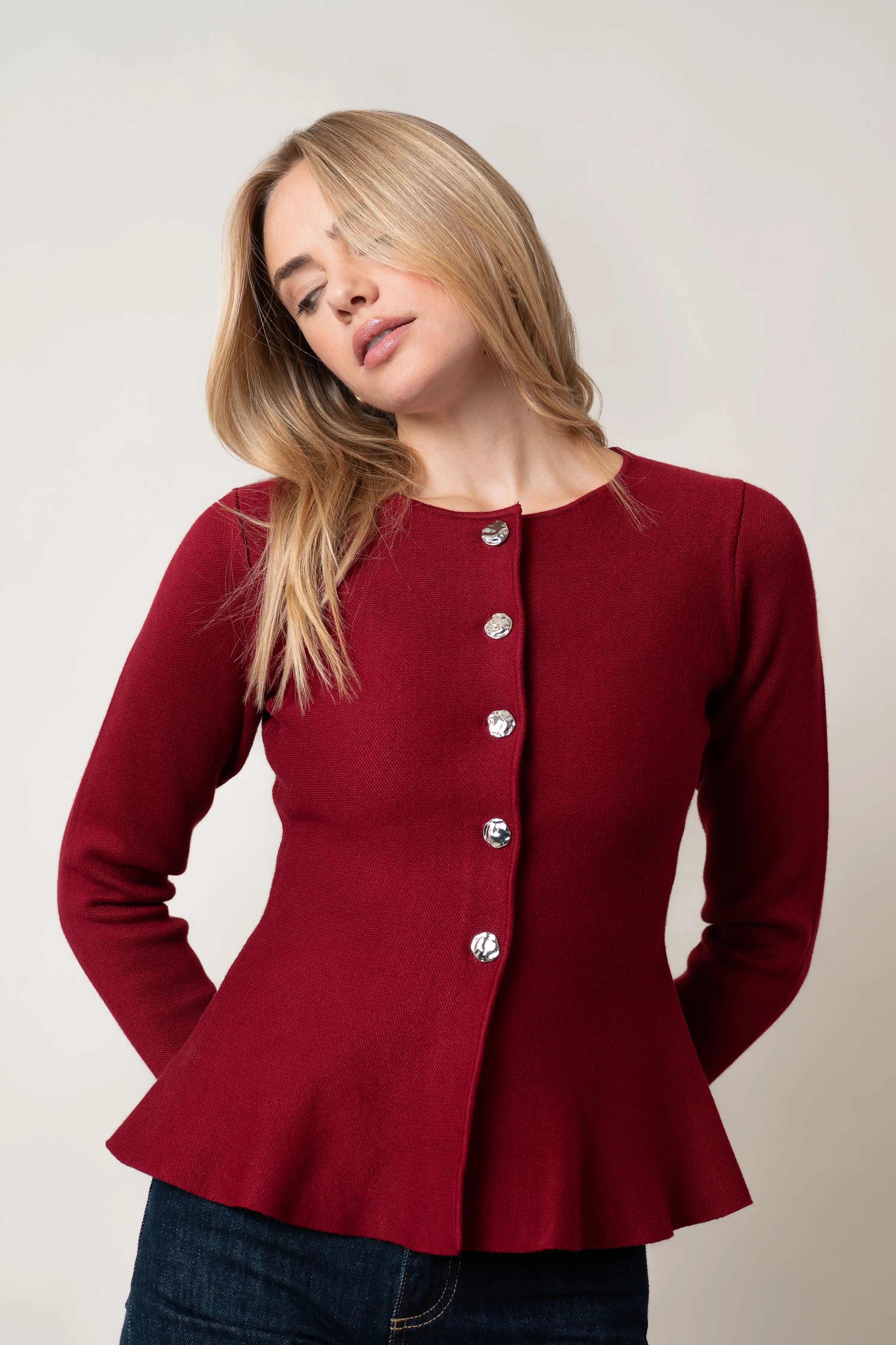 The Sculpted Button Cardigan