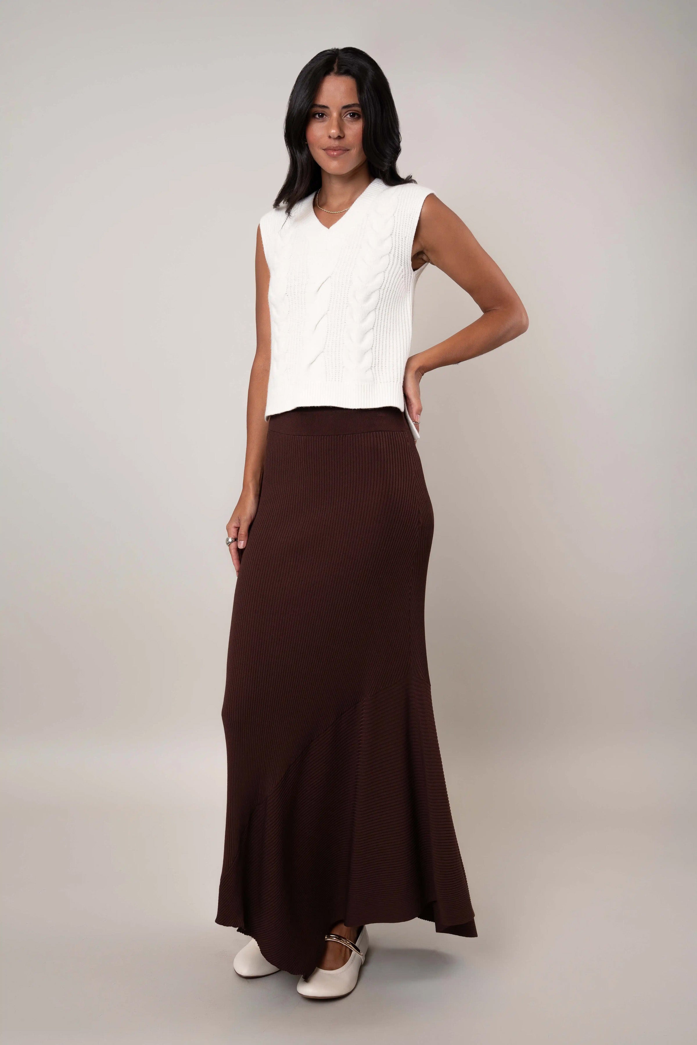 The Cable Knit V-Neck Vest