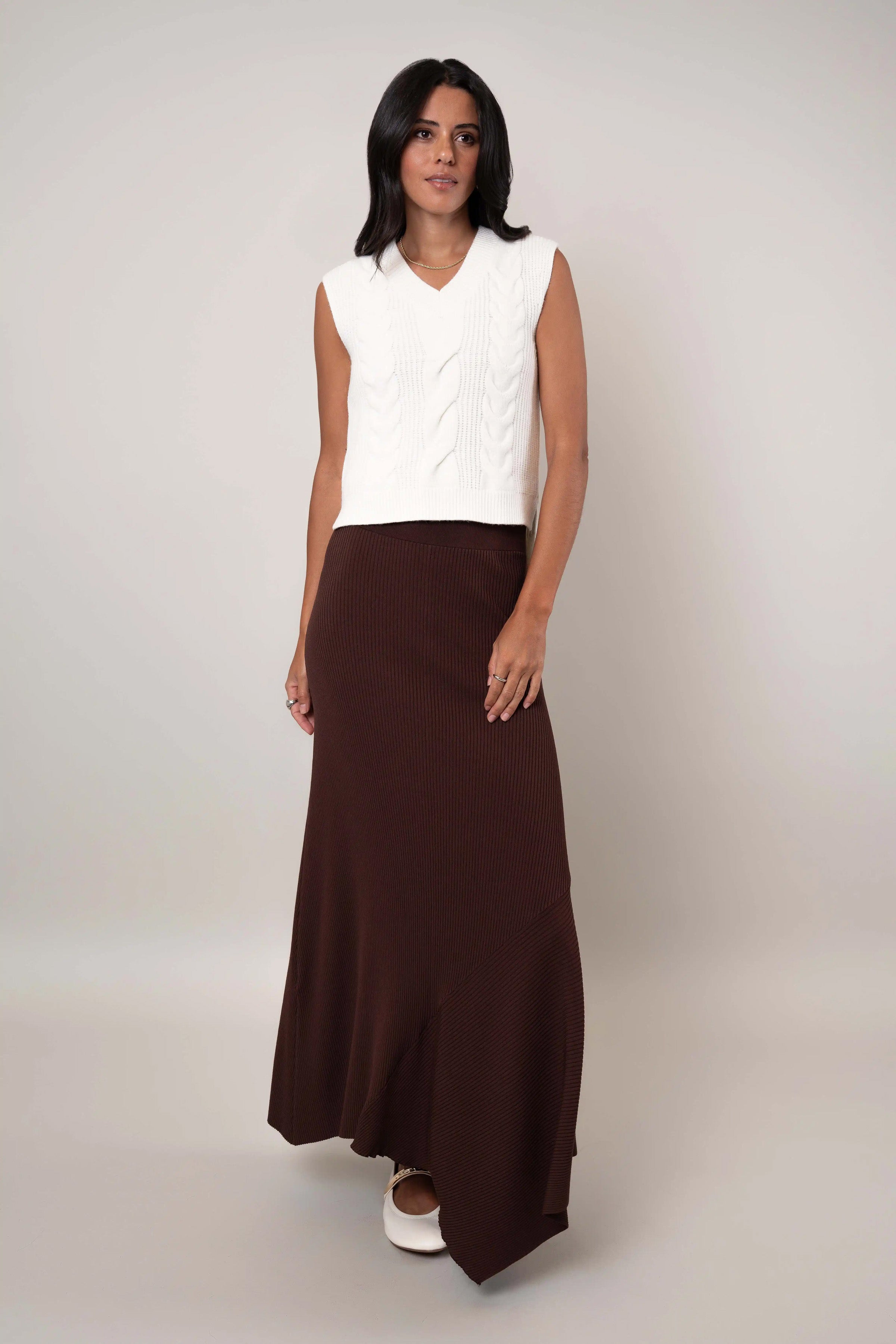 The Cable Knit V-Neck Vest