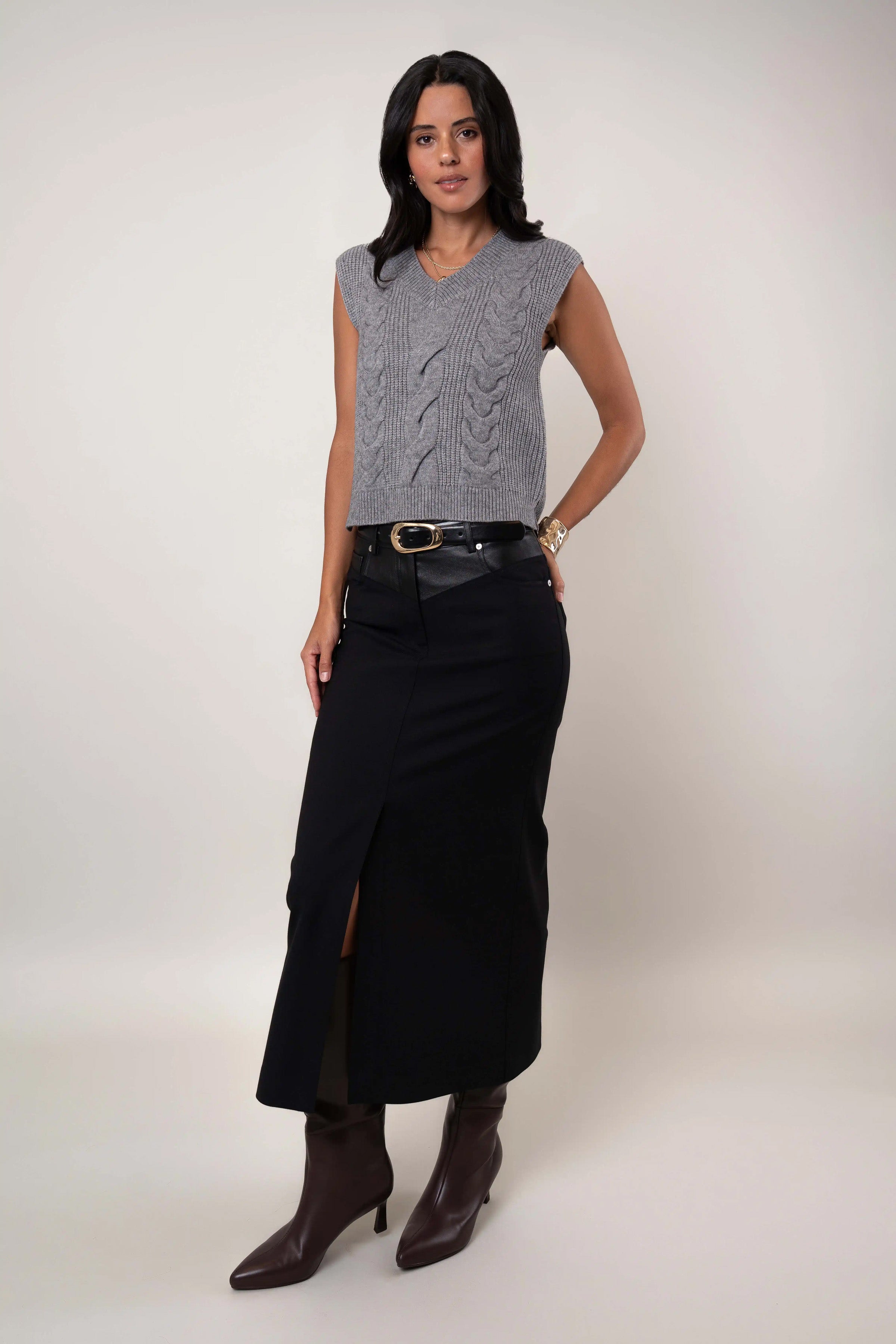 The Cable Knit V-Neck Vest