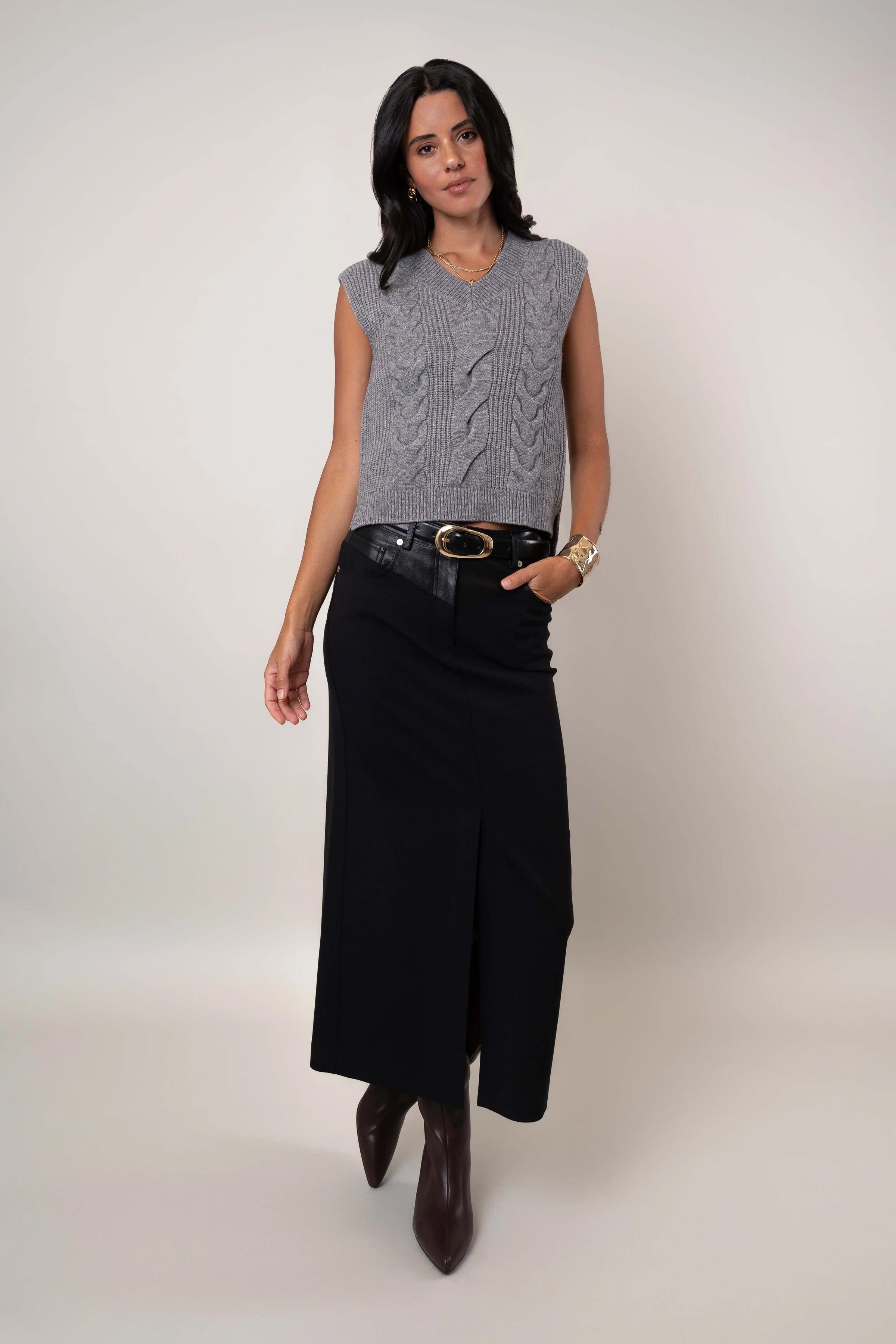 The Cable Knit V-Neck Vest