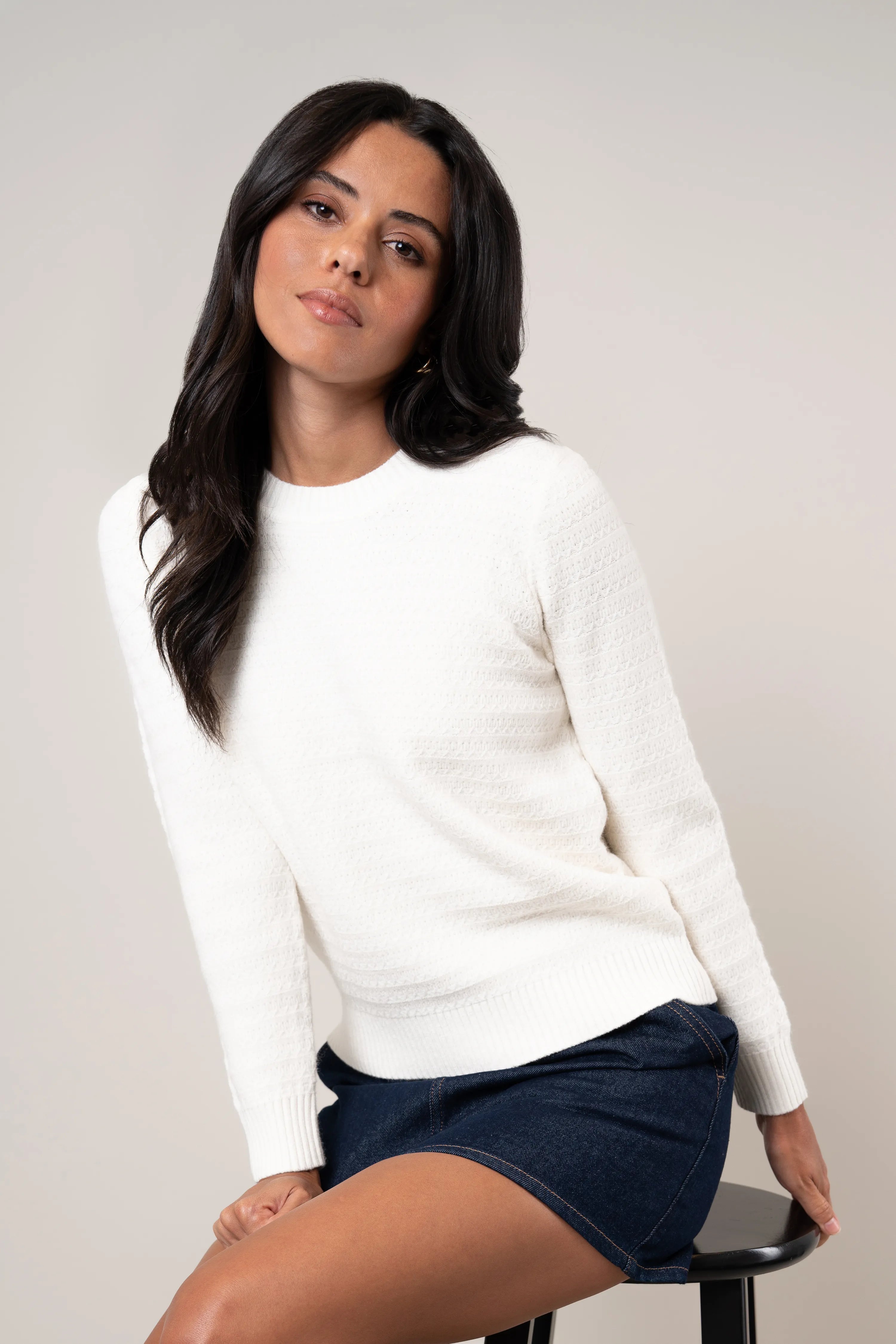 The Textured Crewneck Pullover