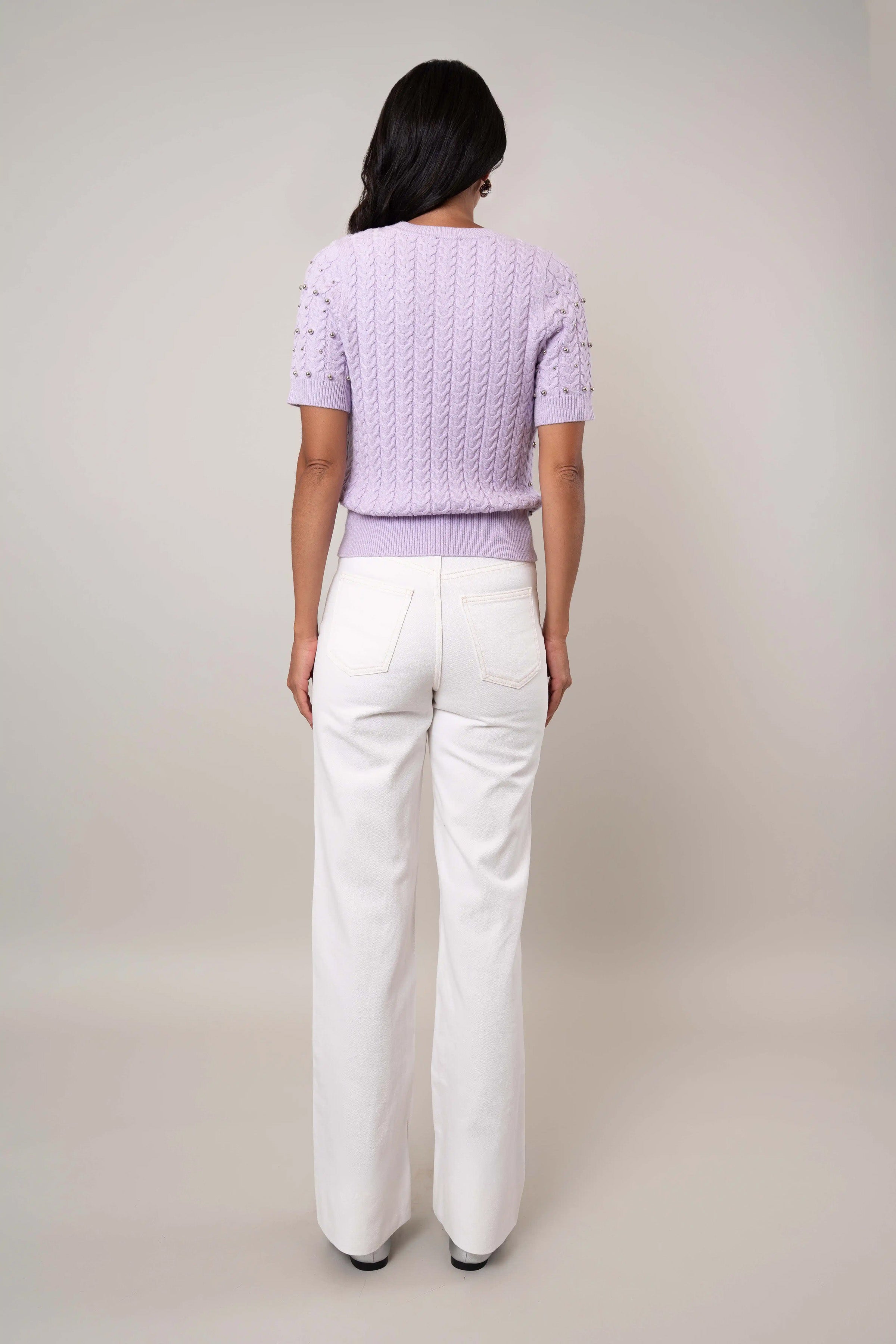 The Embellished Cable Knit Top