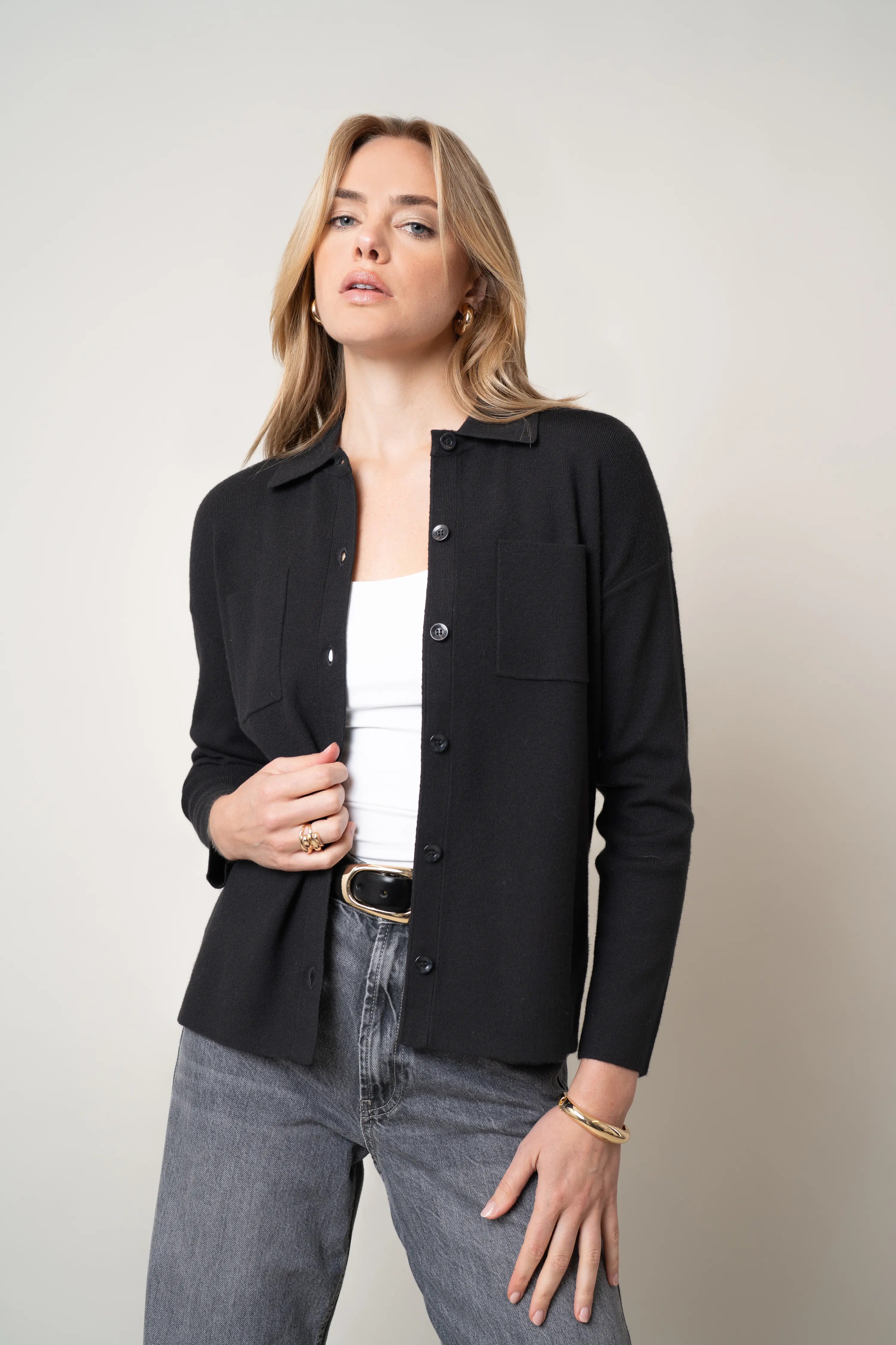 The Relaxed Shirt Cardigan