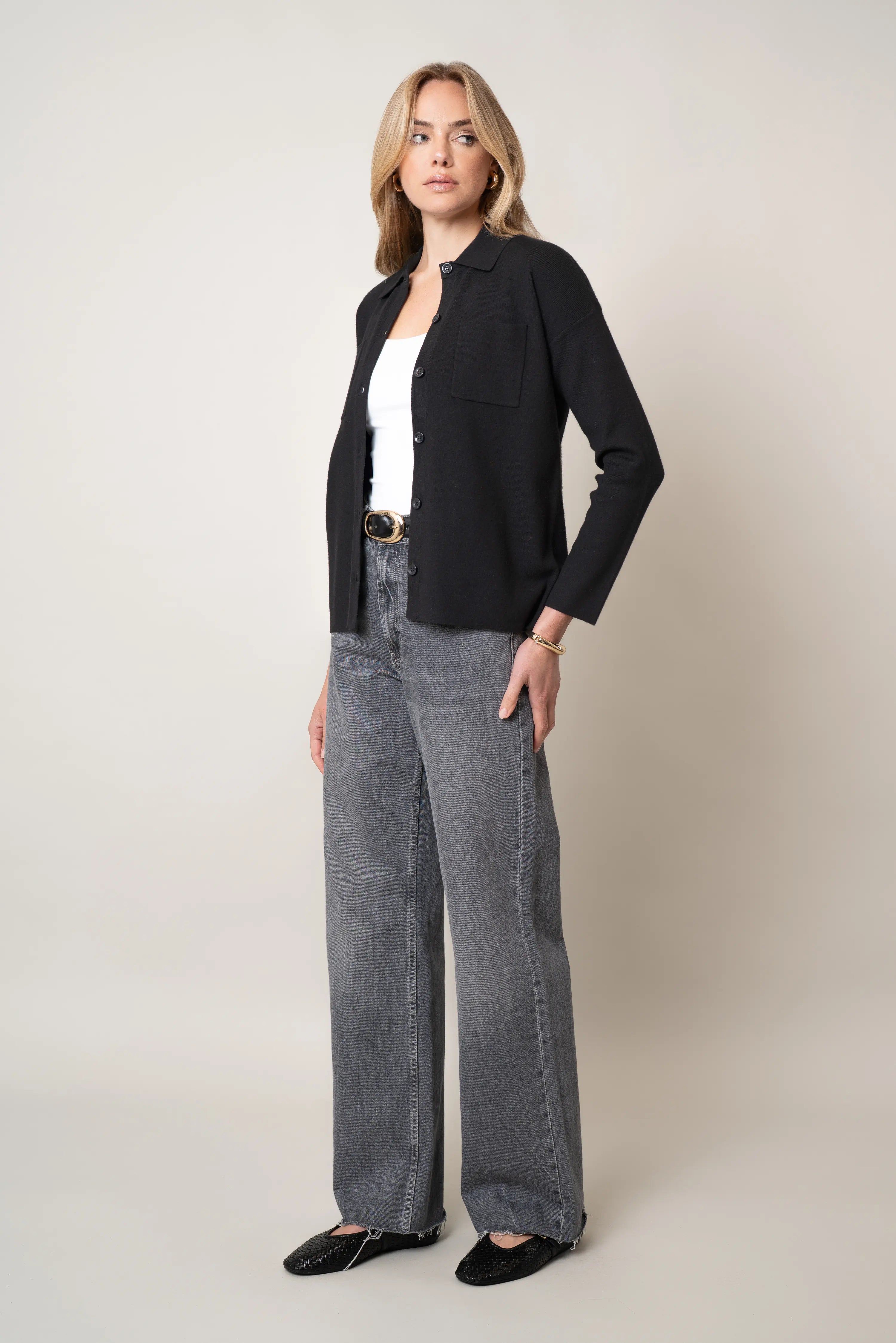 The Relaxed Shirt Cardigan