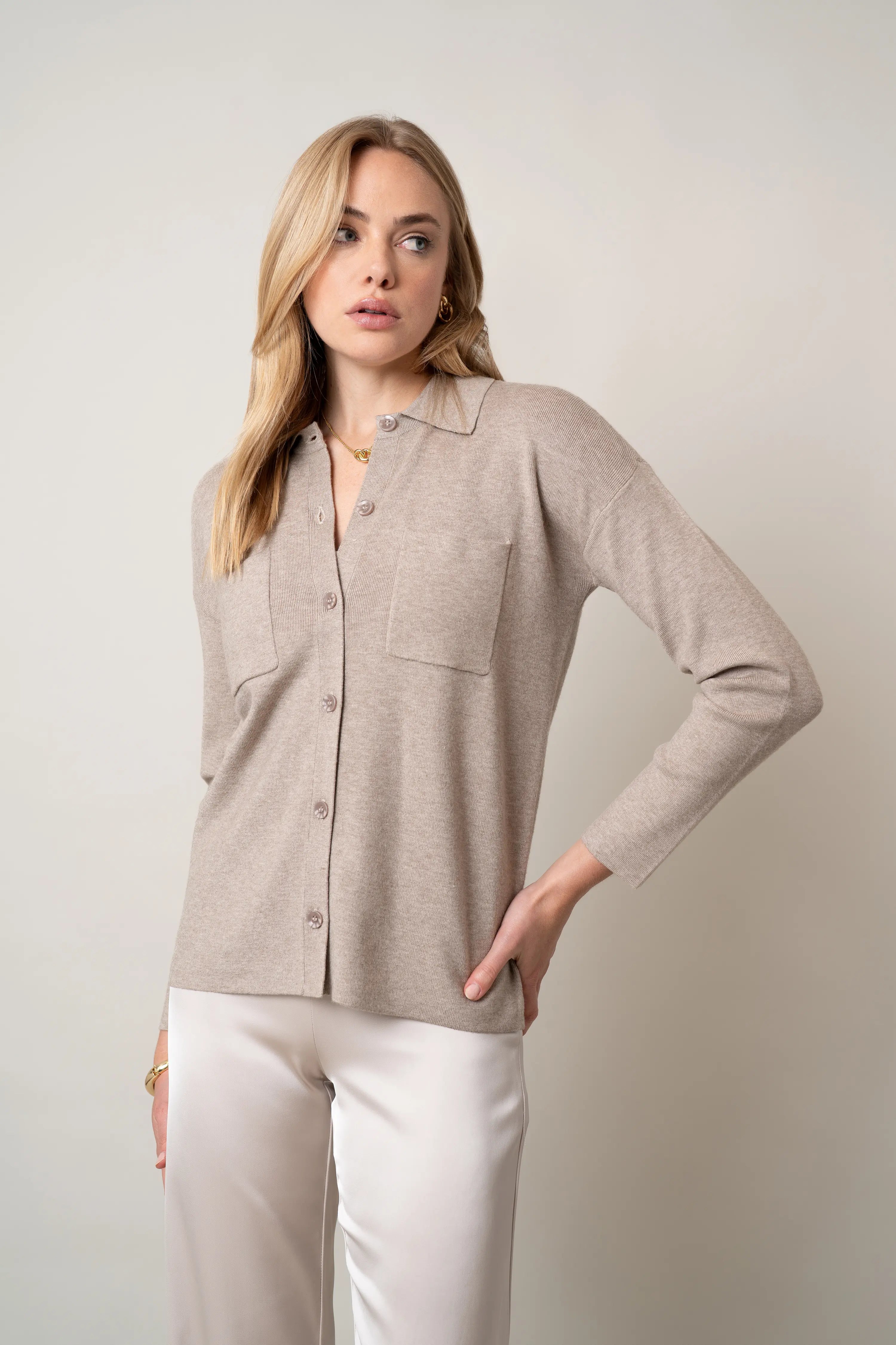 The Relaxed Shirt Cardigan