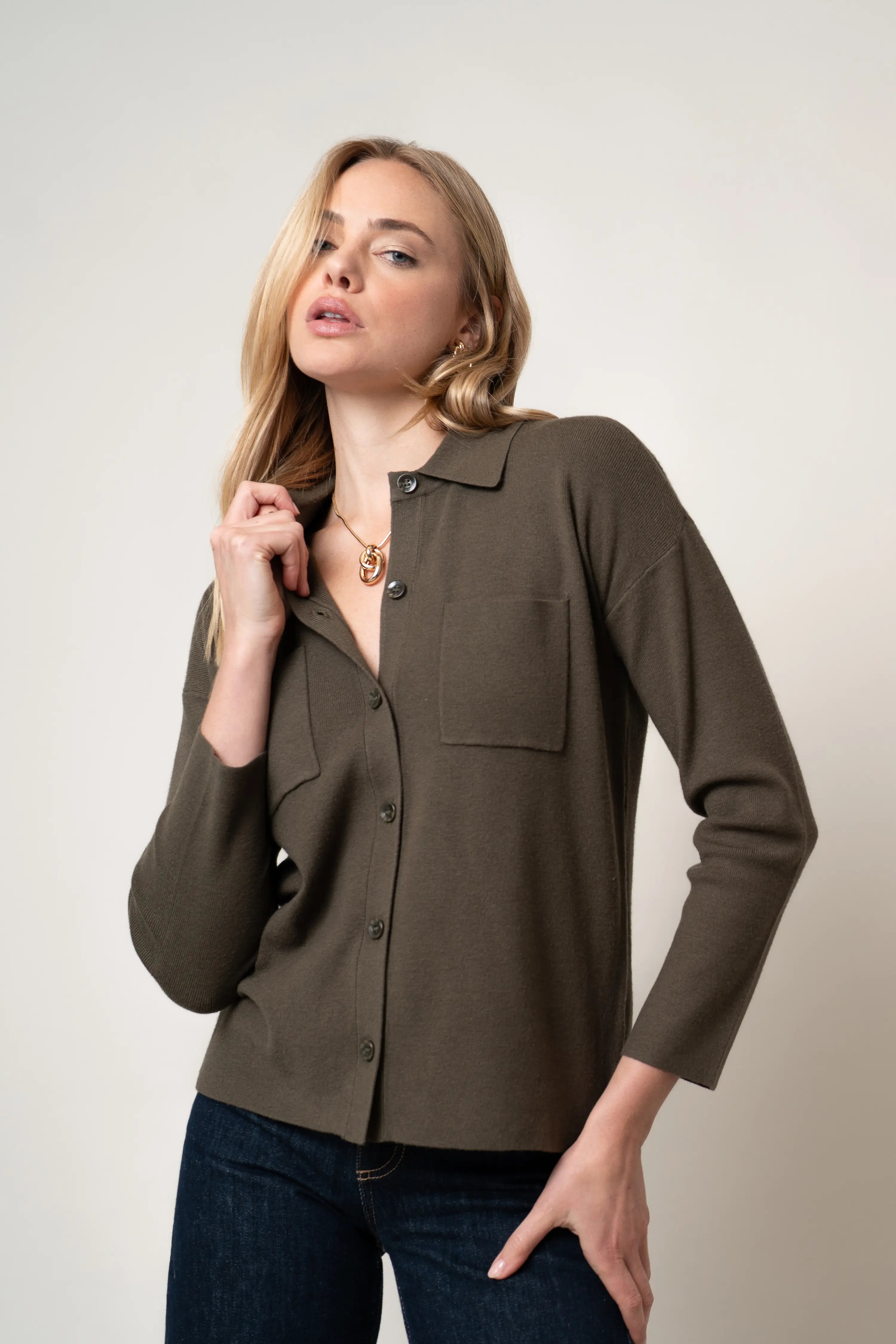 The Relaxed Shirt Cardigan