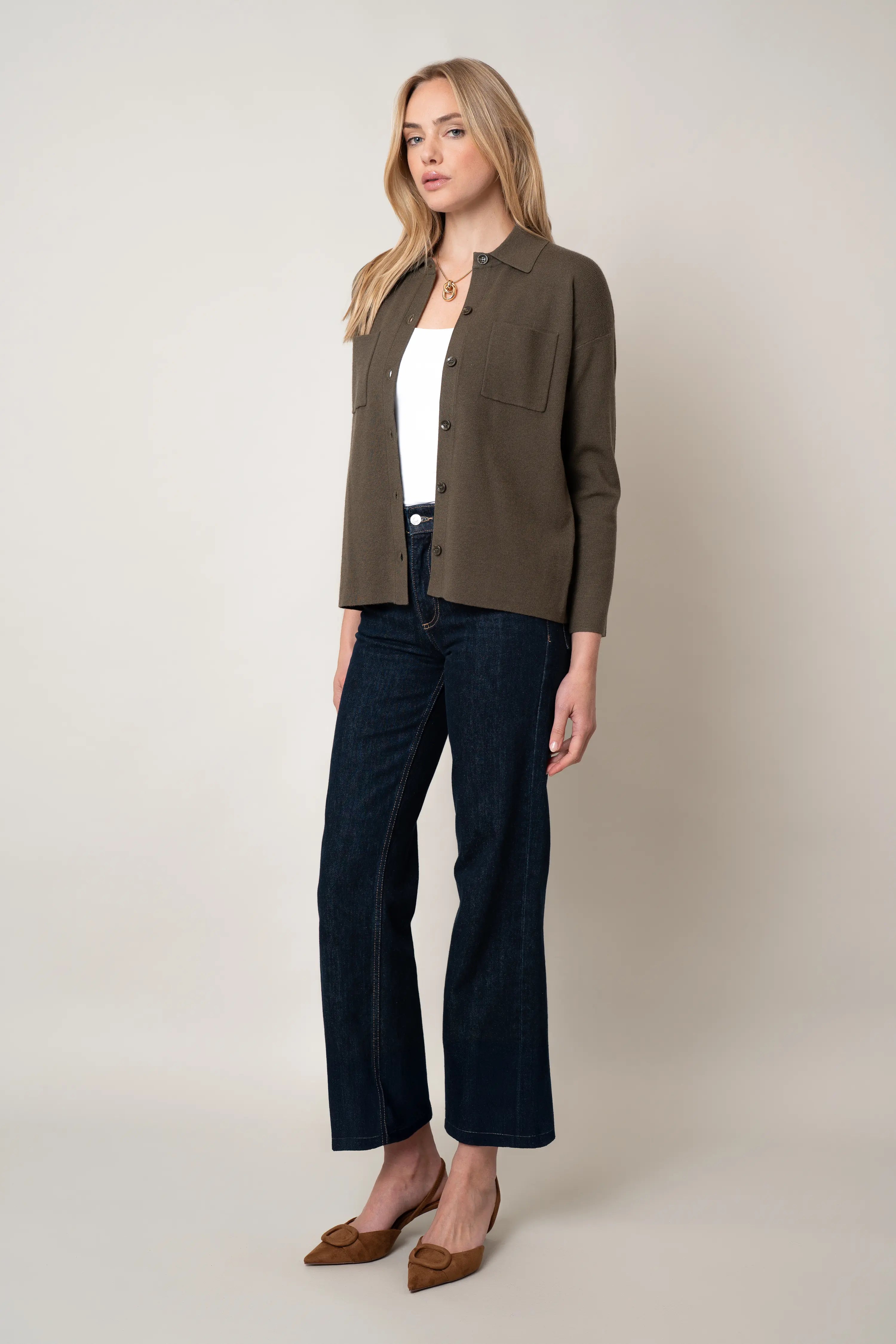 The Relaxed Shirt Cardigan