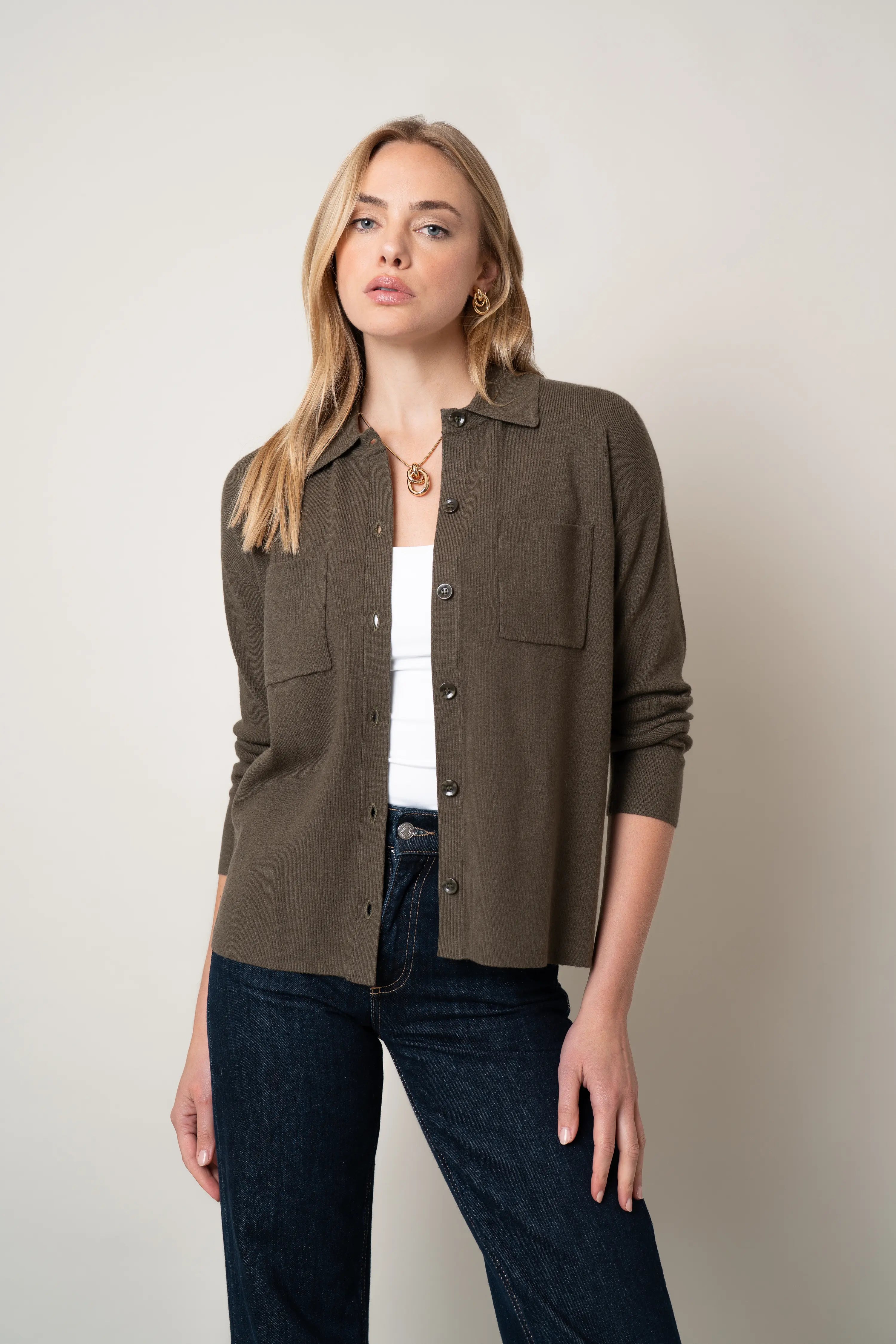 The Relaxed Shirt Cardigan