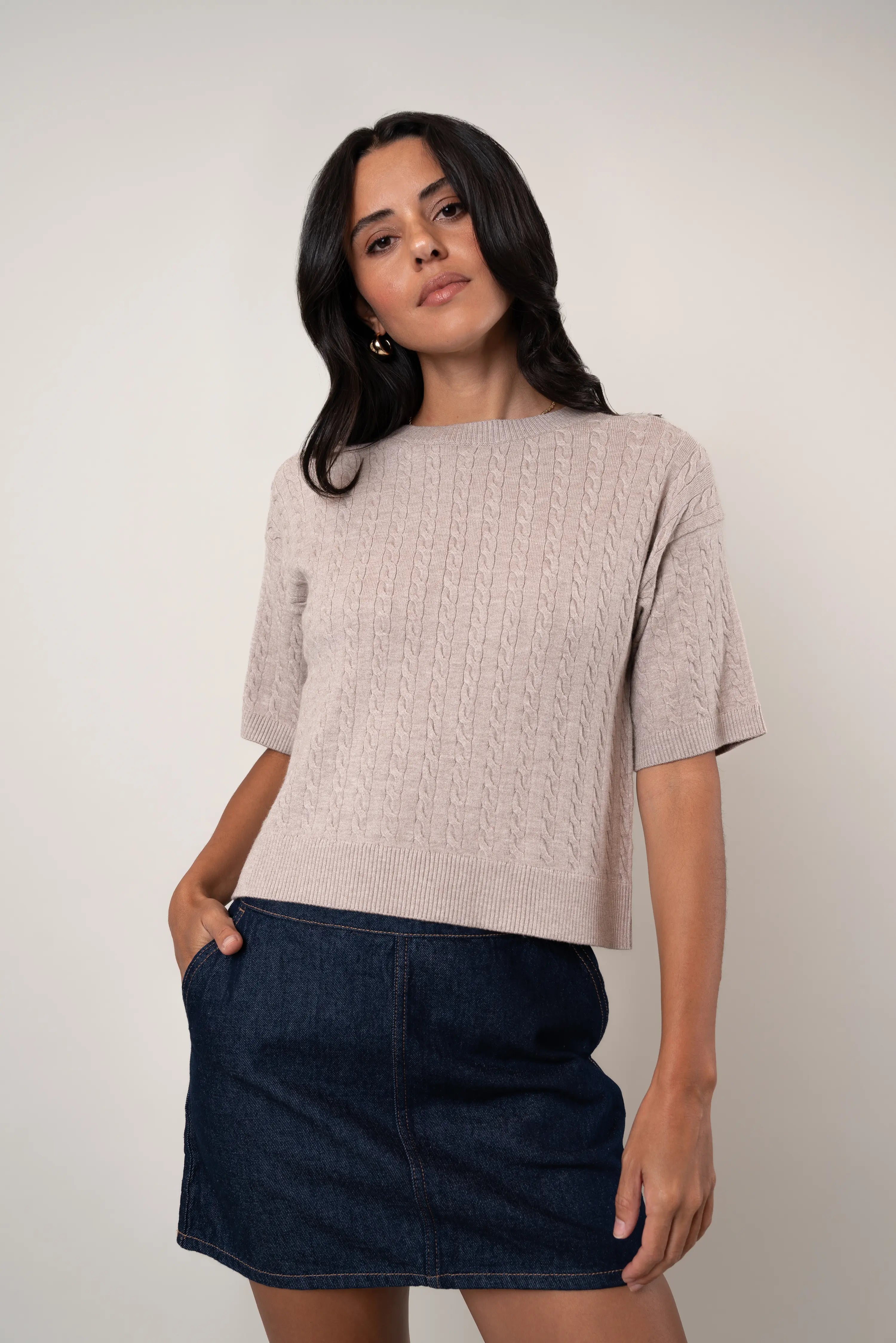 The Cable Knit Sweater Tee