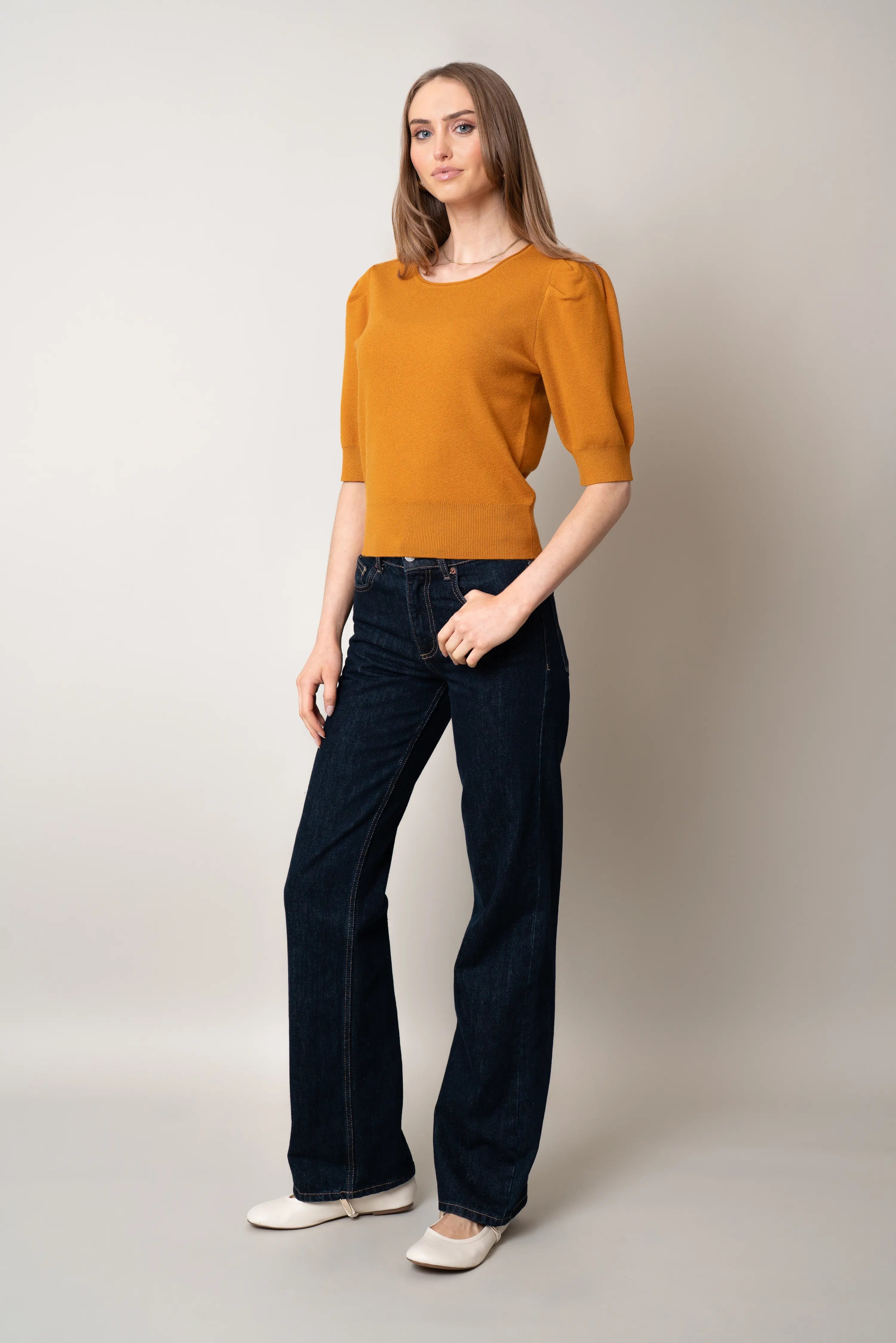 The Puff Sleeve Sweater Tee