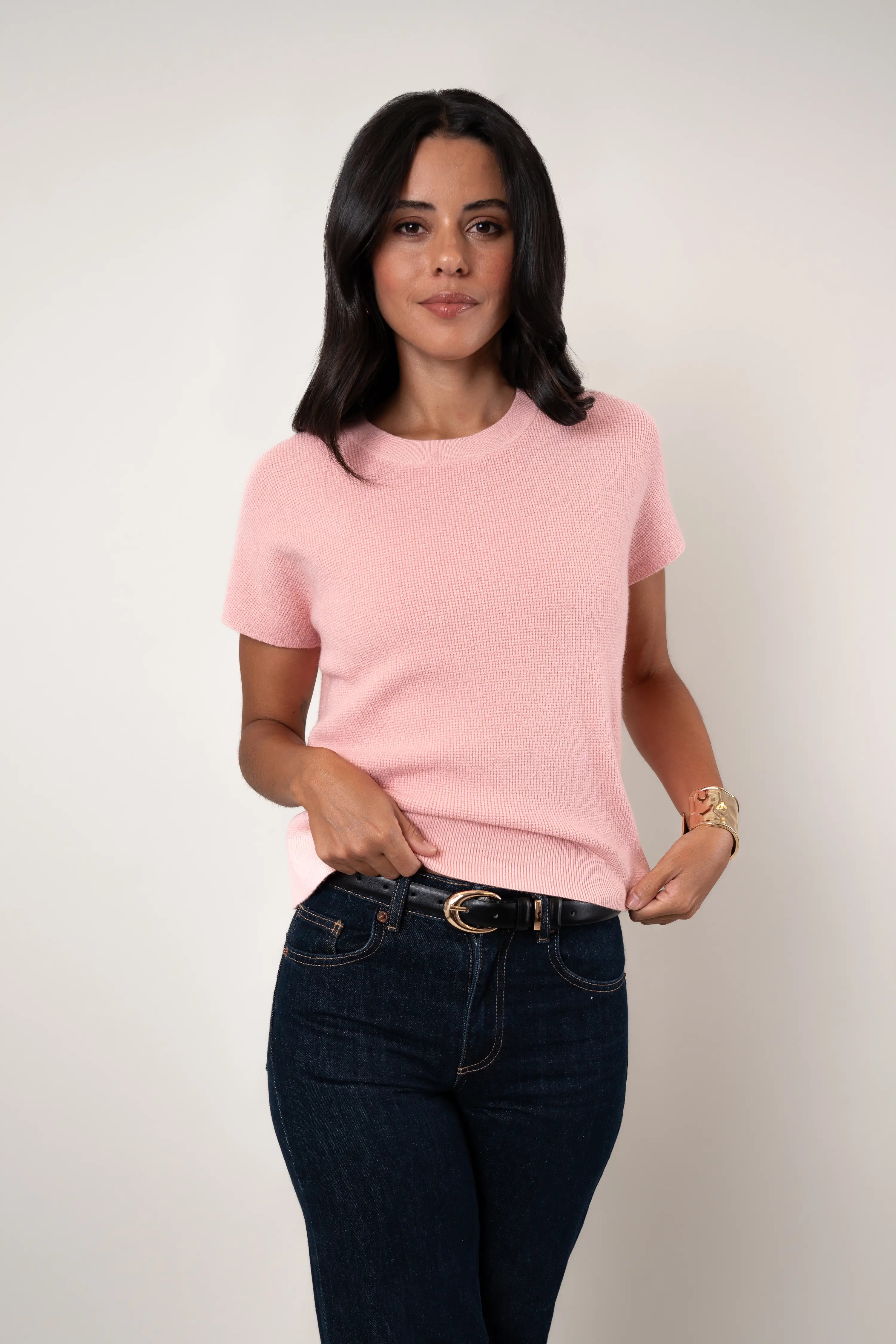 The Short Sleeve Seed Stitch Sweater