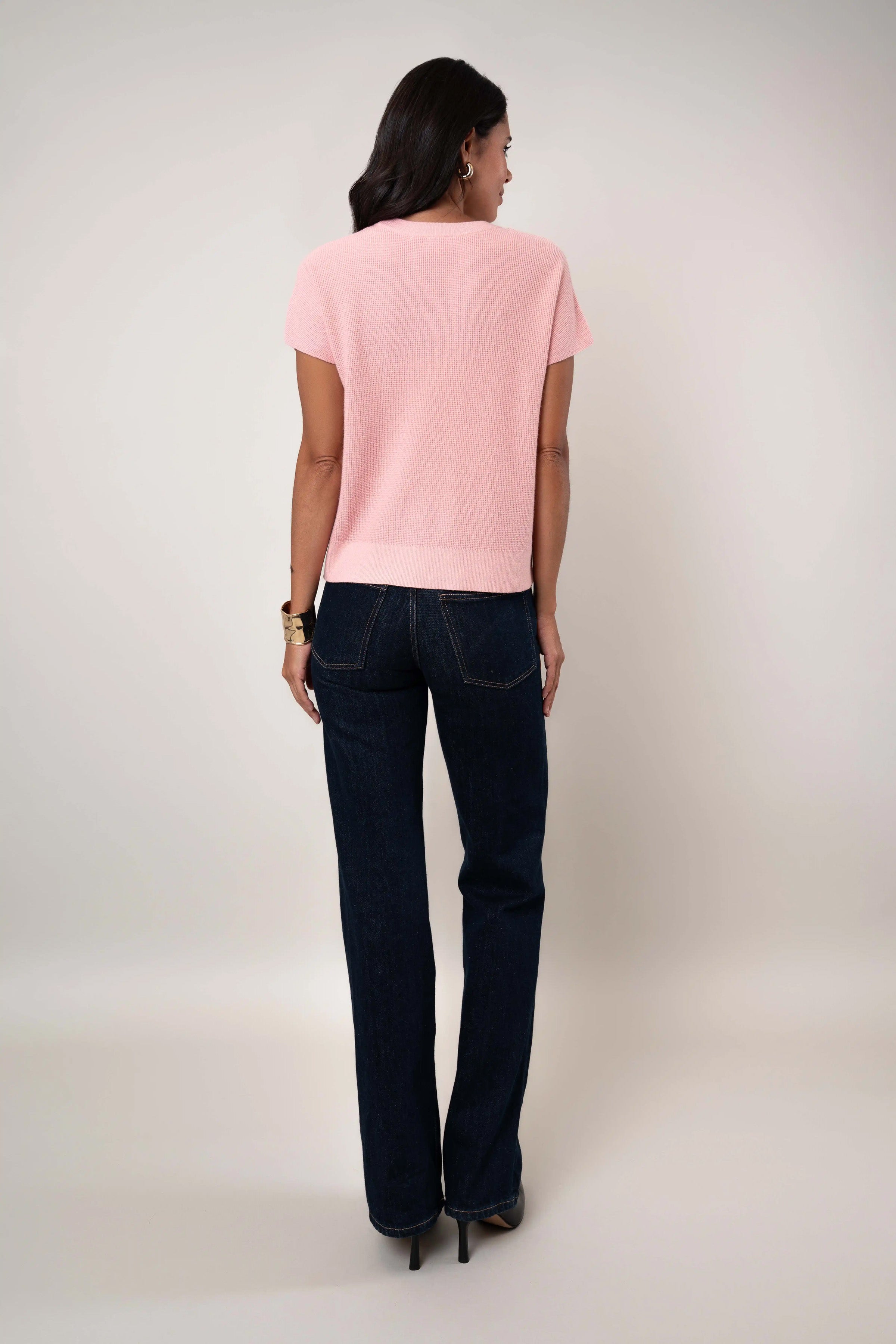 The Short Sleeve Seed Stitch Sweater