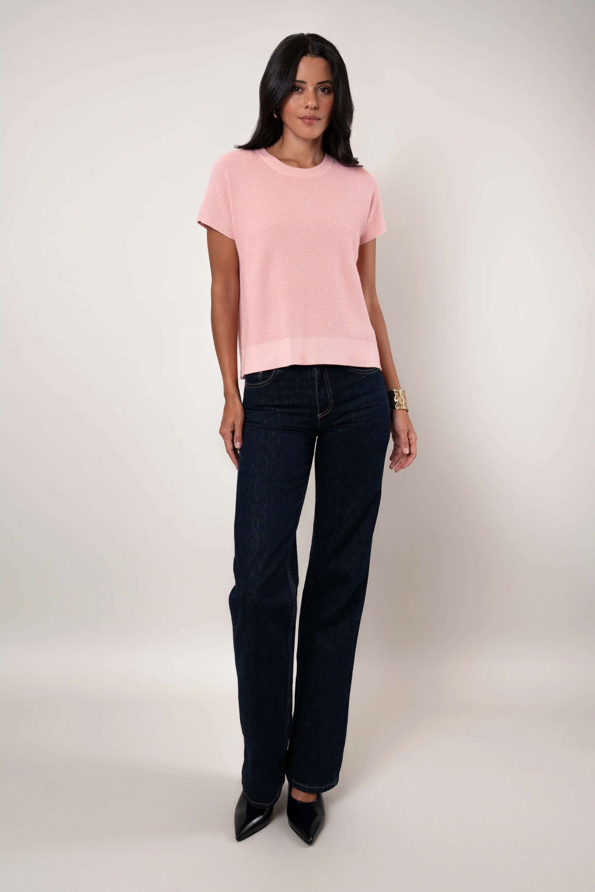 The Short Sleeve Seed Stitch Sweater