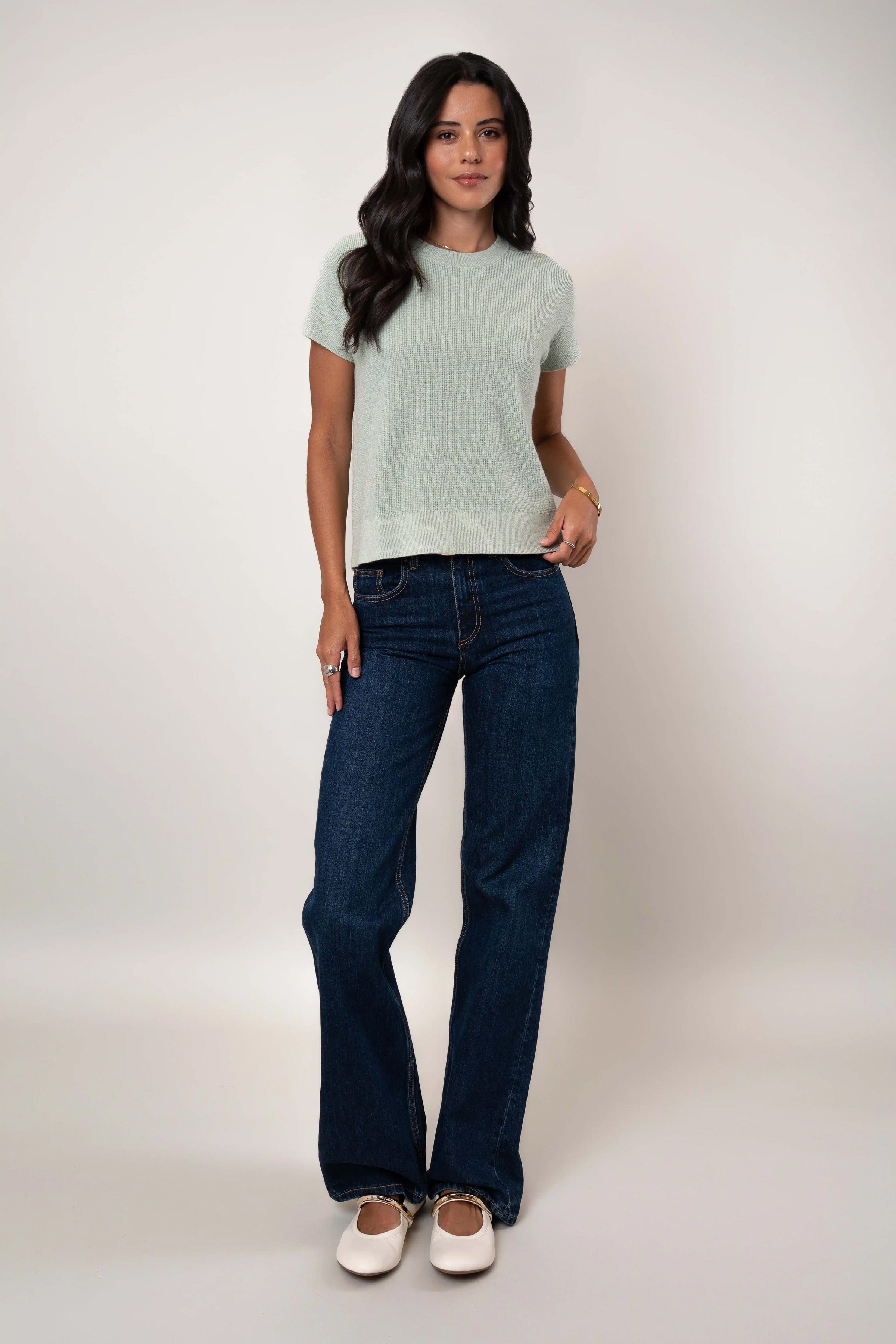 The Short Sleeve Seed Stitch Sweater