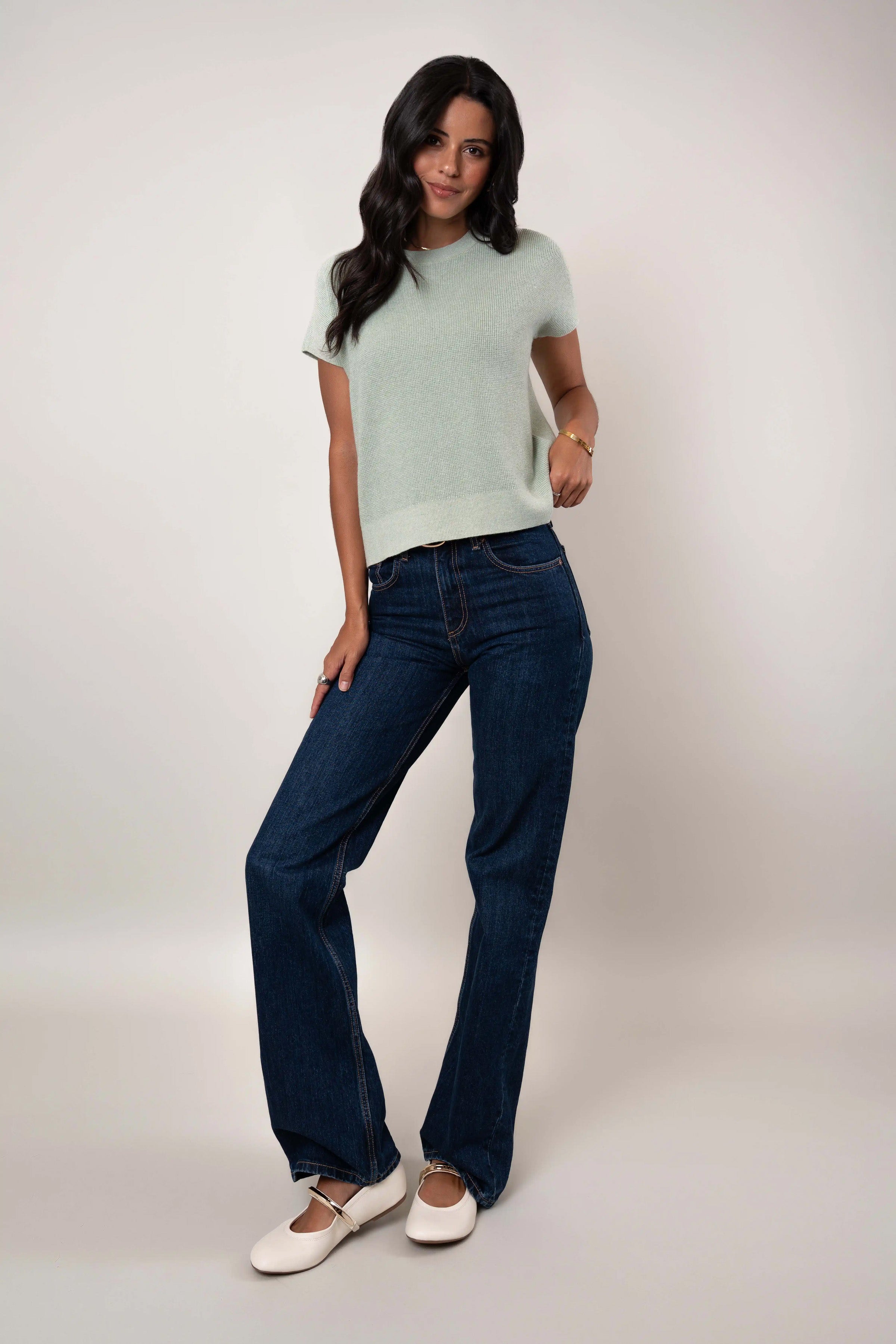 The Short Sleeve Seed Stitch Sweater