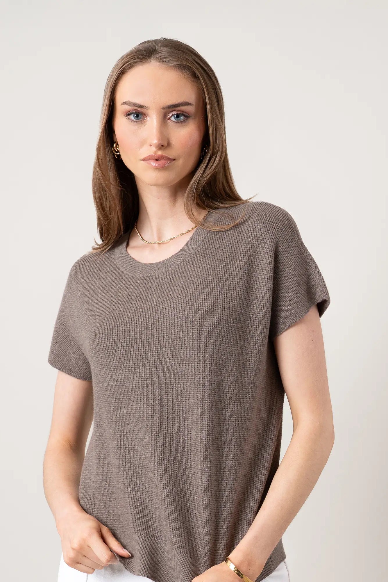 The Short Sleeve Seed Stitch Sweater