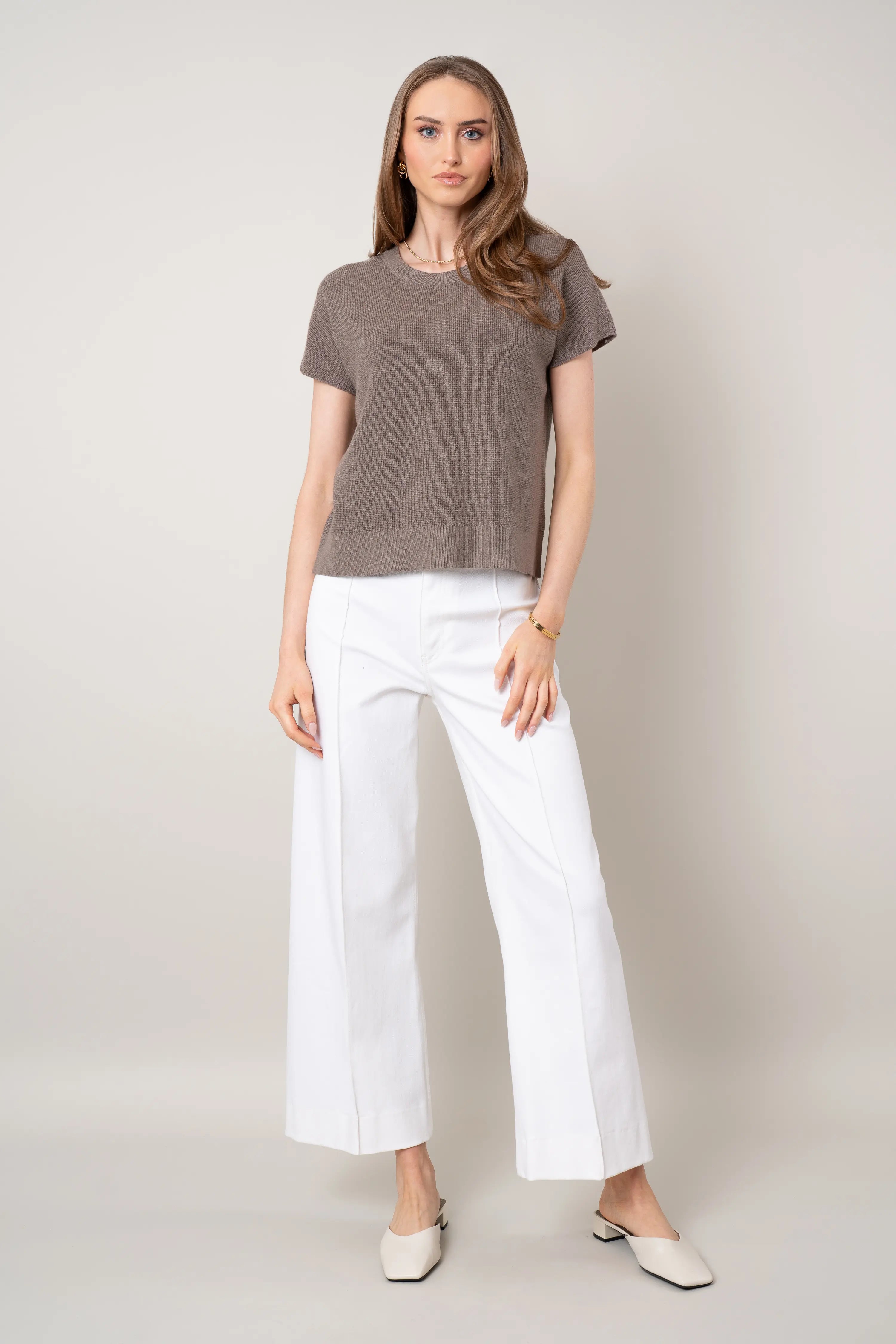 The Short Sleeve Seed Stitch Sweater