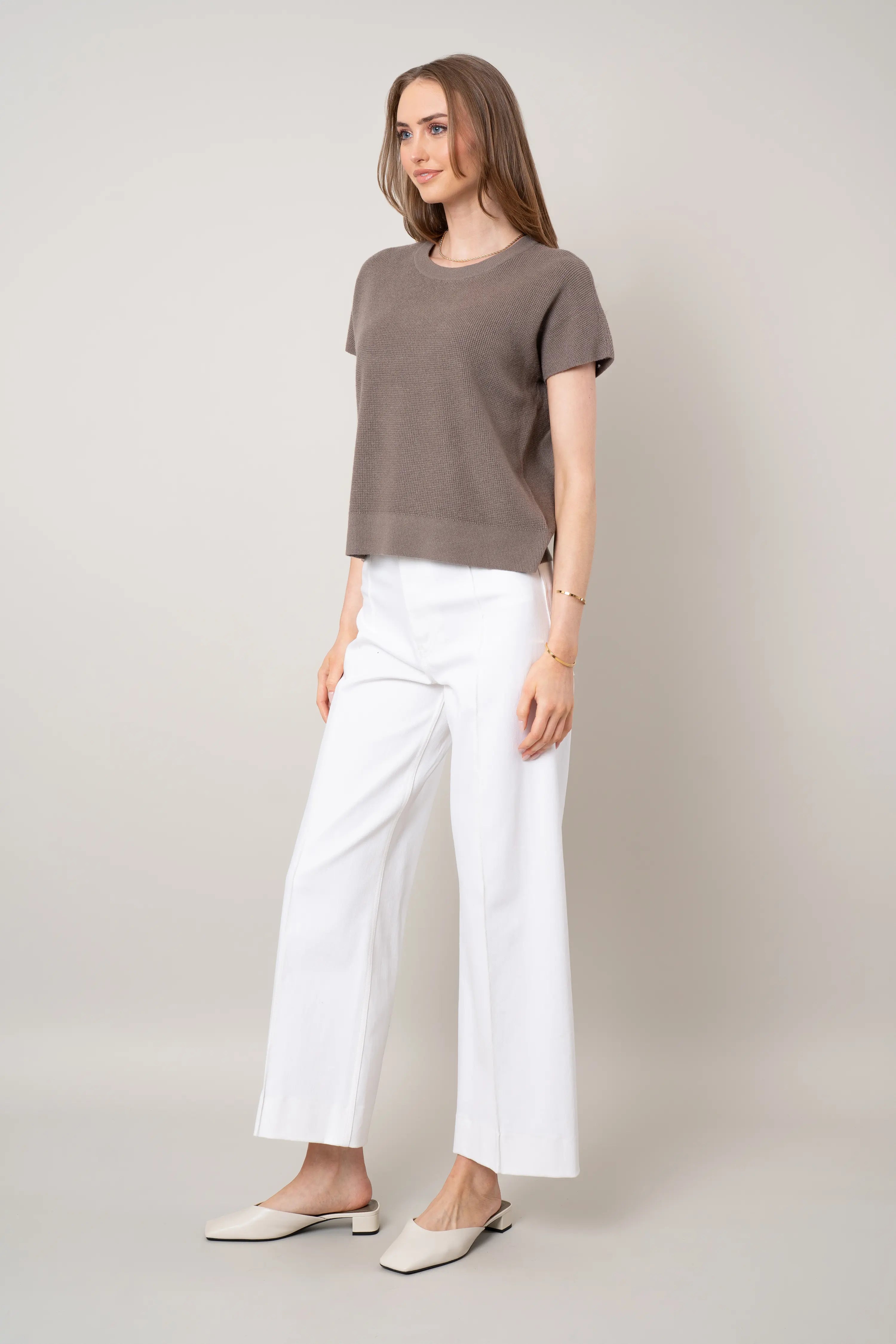 The Short Sleeve Seed Stitch Sweater