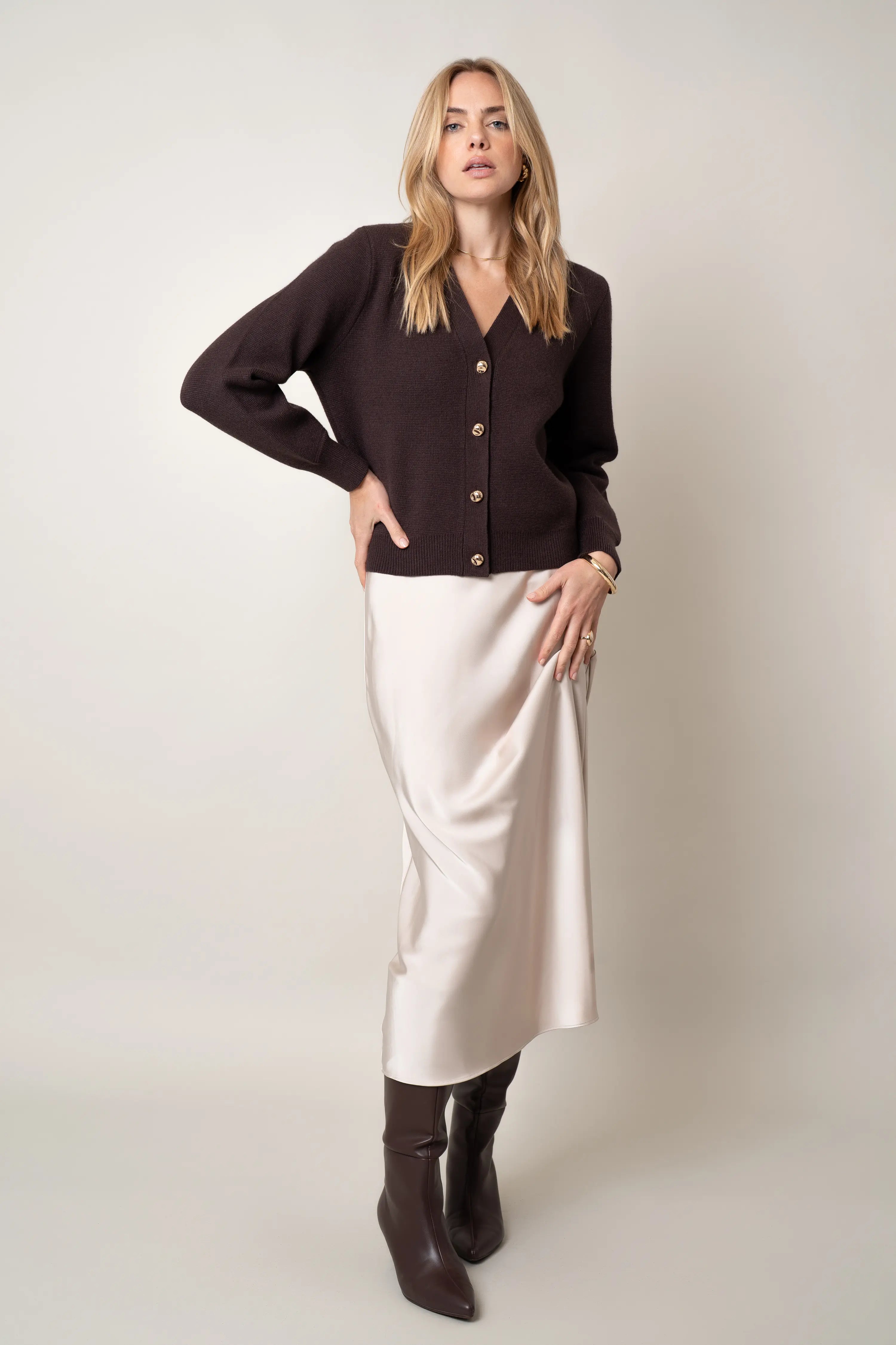 The Polished V-Neck Cardigan