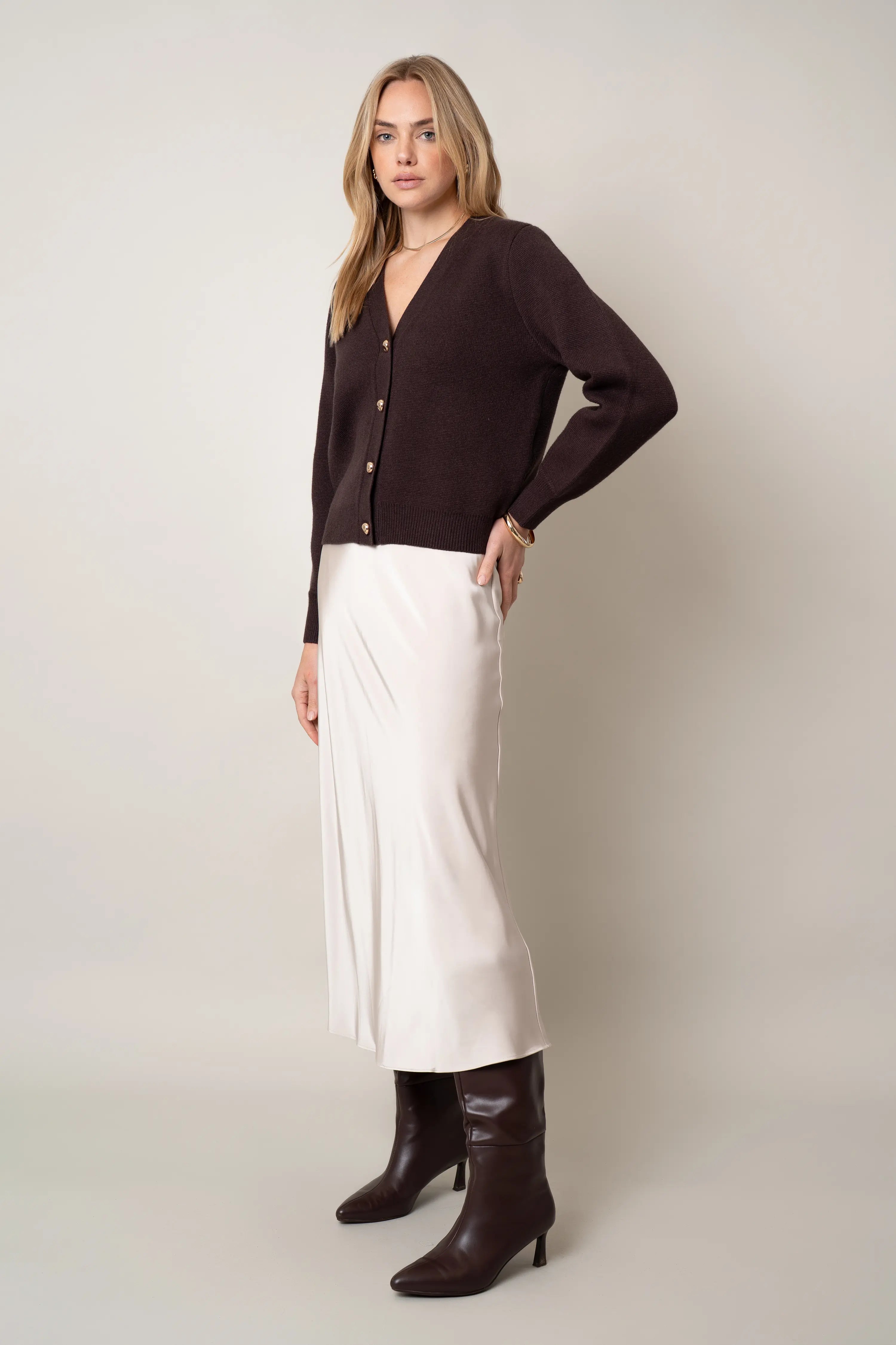 The Polished V-Neck Cardigan