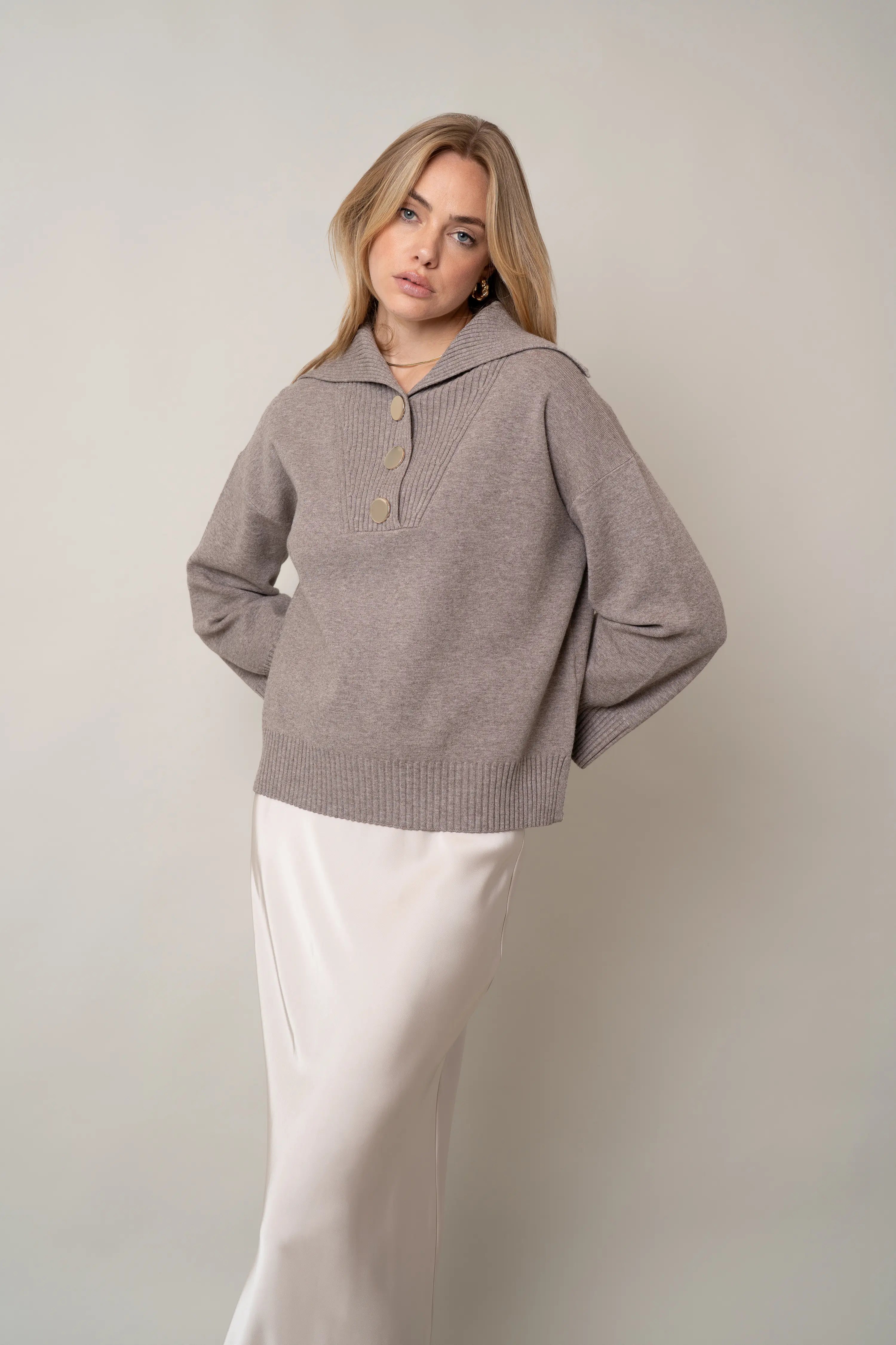 The Button Collar Pullover