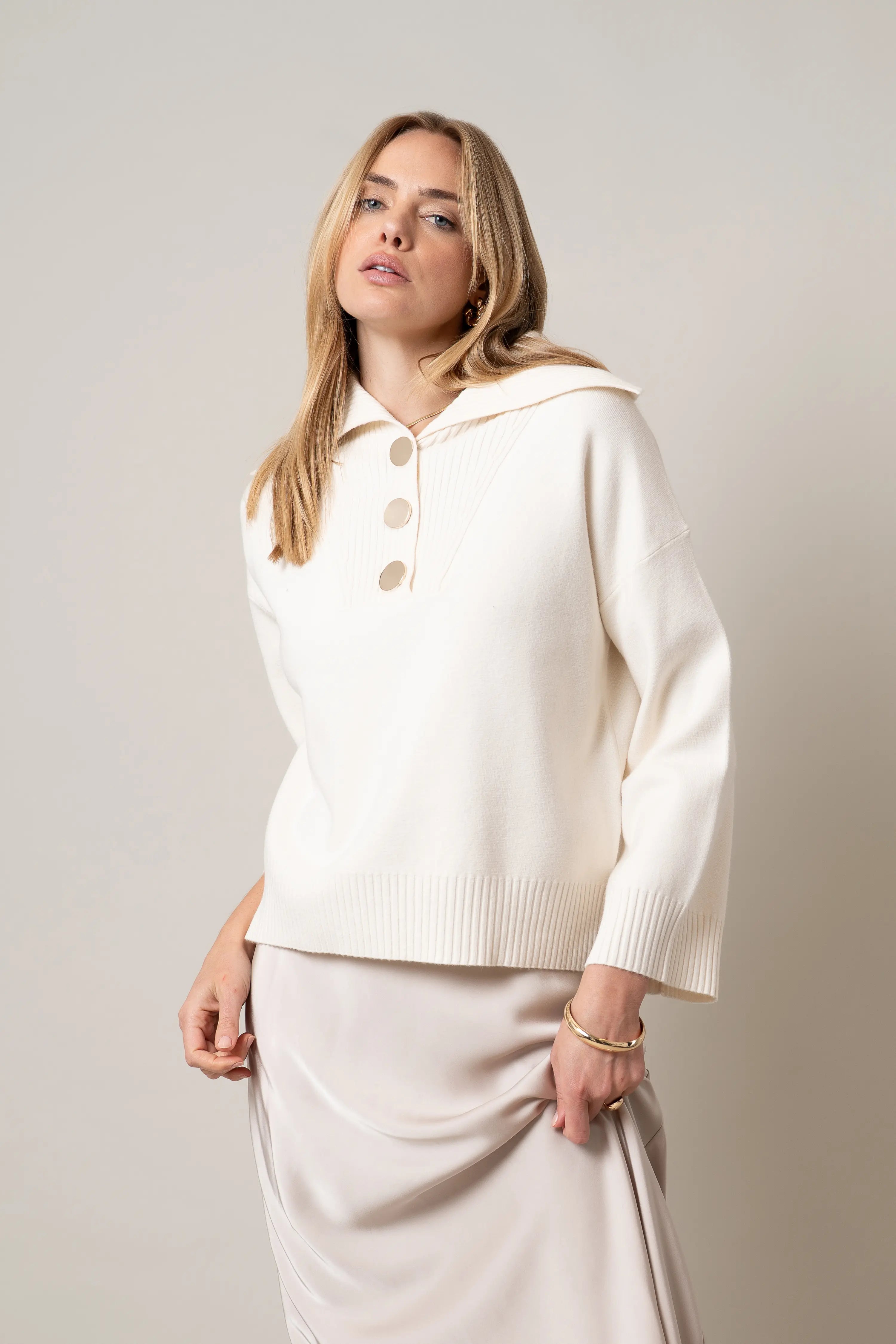The Button Collar Pullover