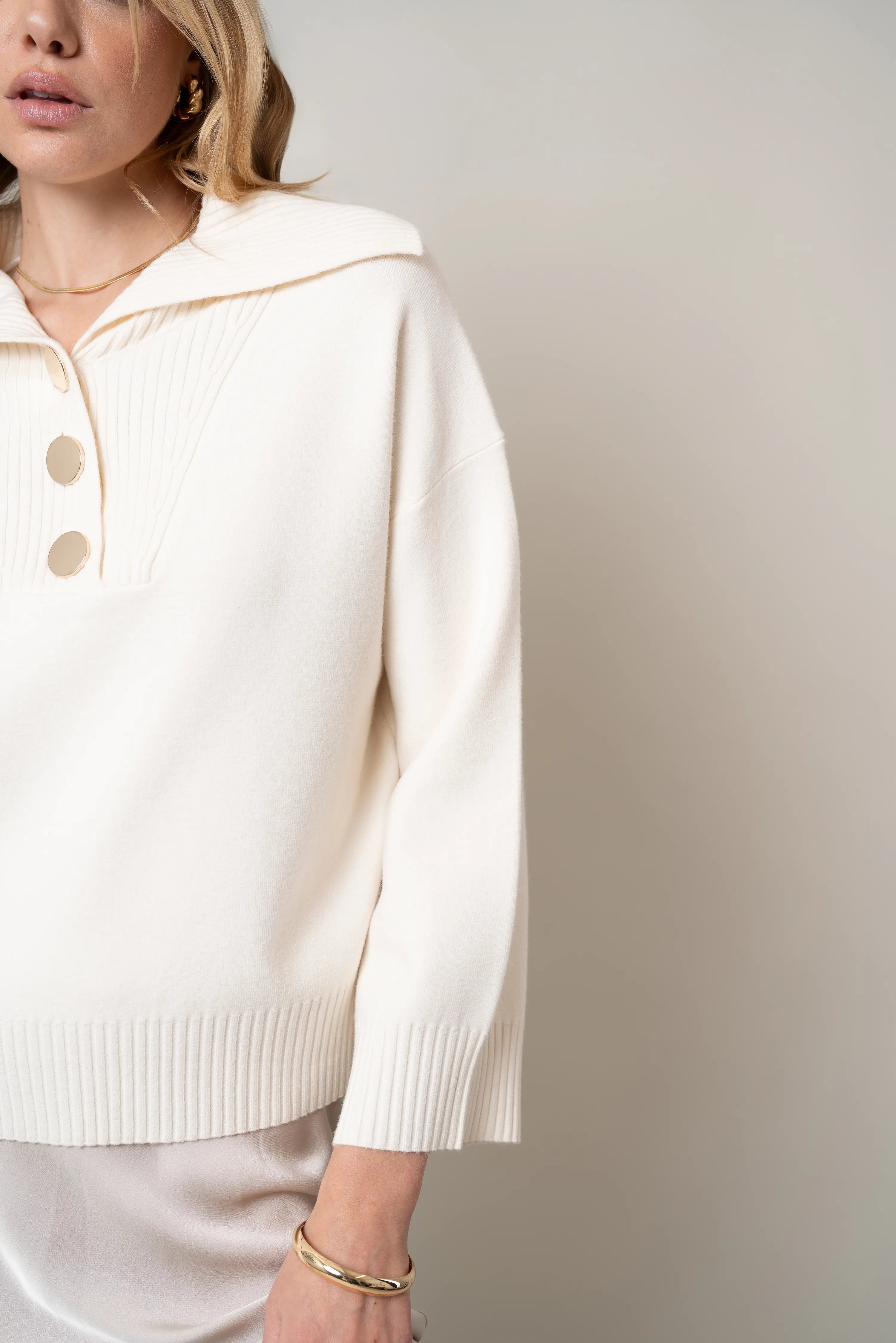 The Button Collar Pullover