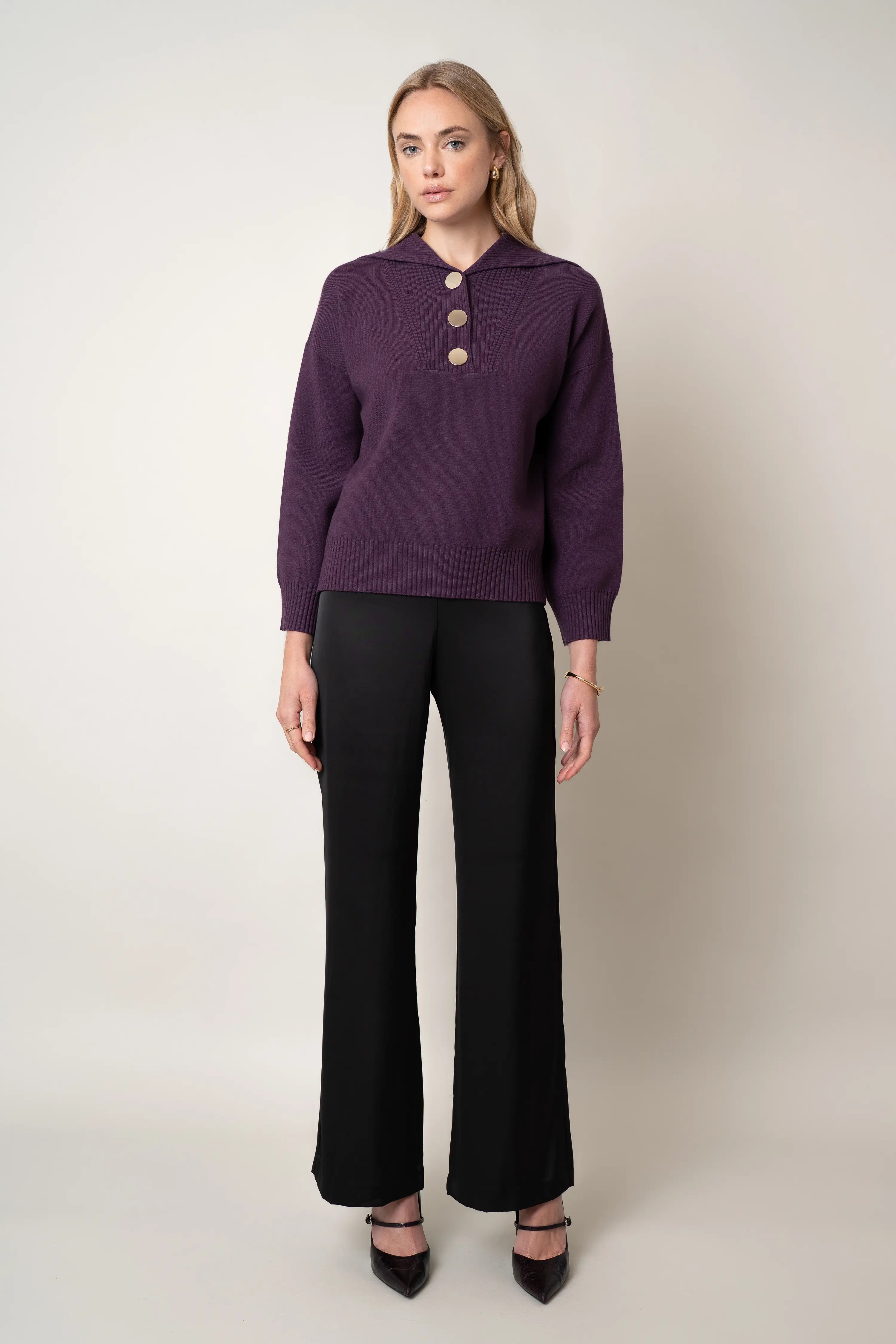 The Button Collar Pullover