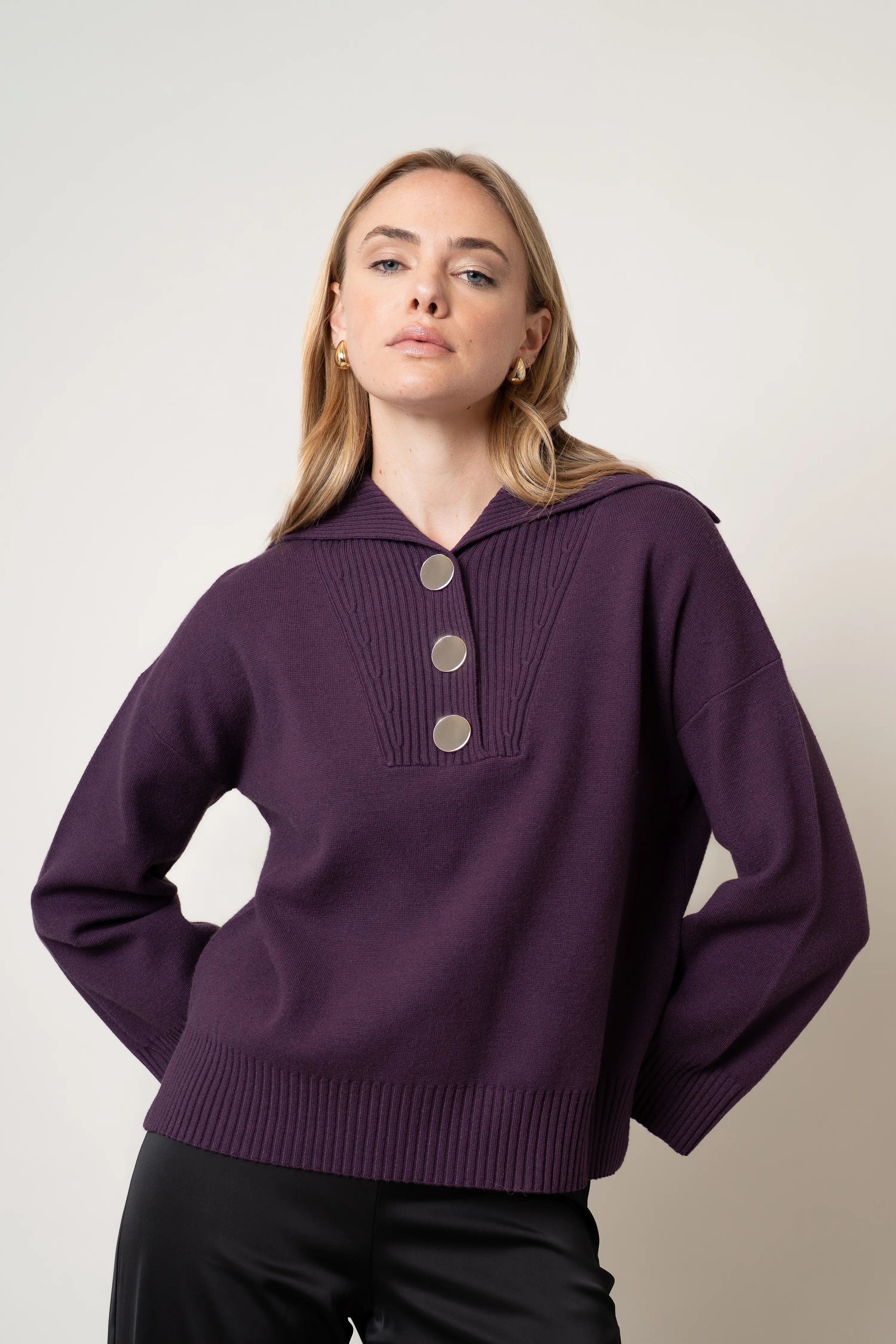 The Button Collar Pullover