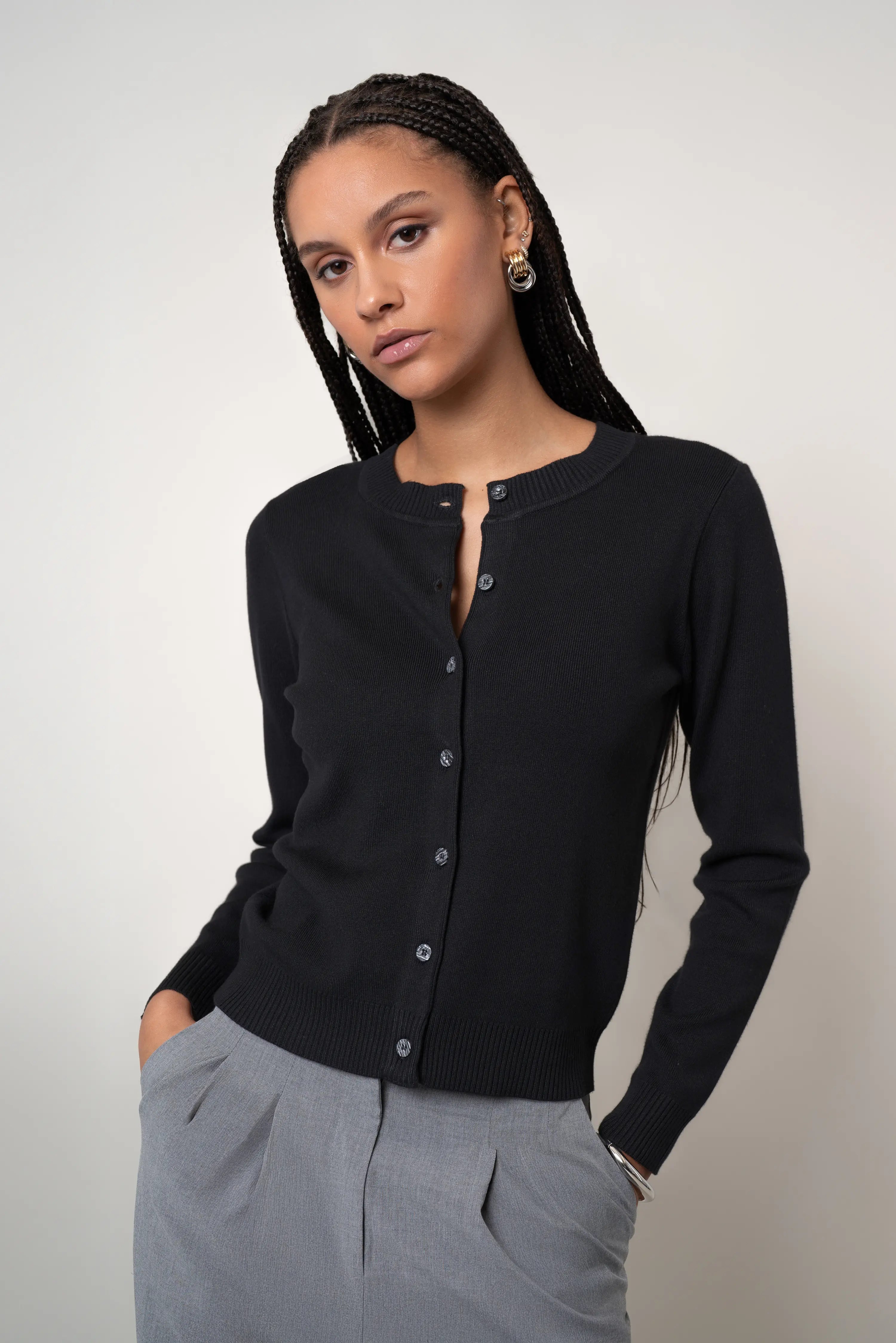 The Classic Crewneck Cardigan