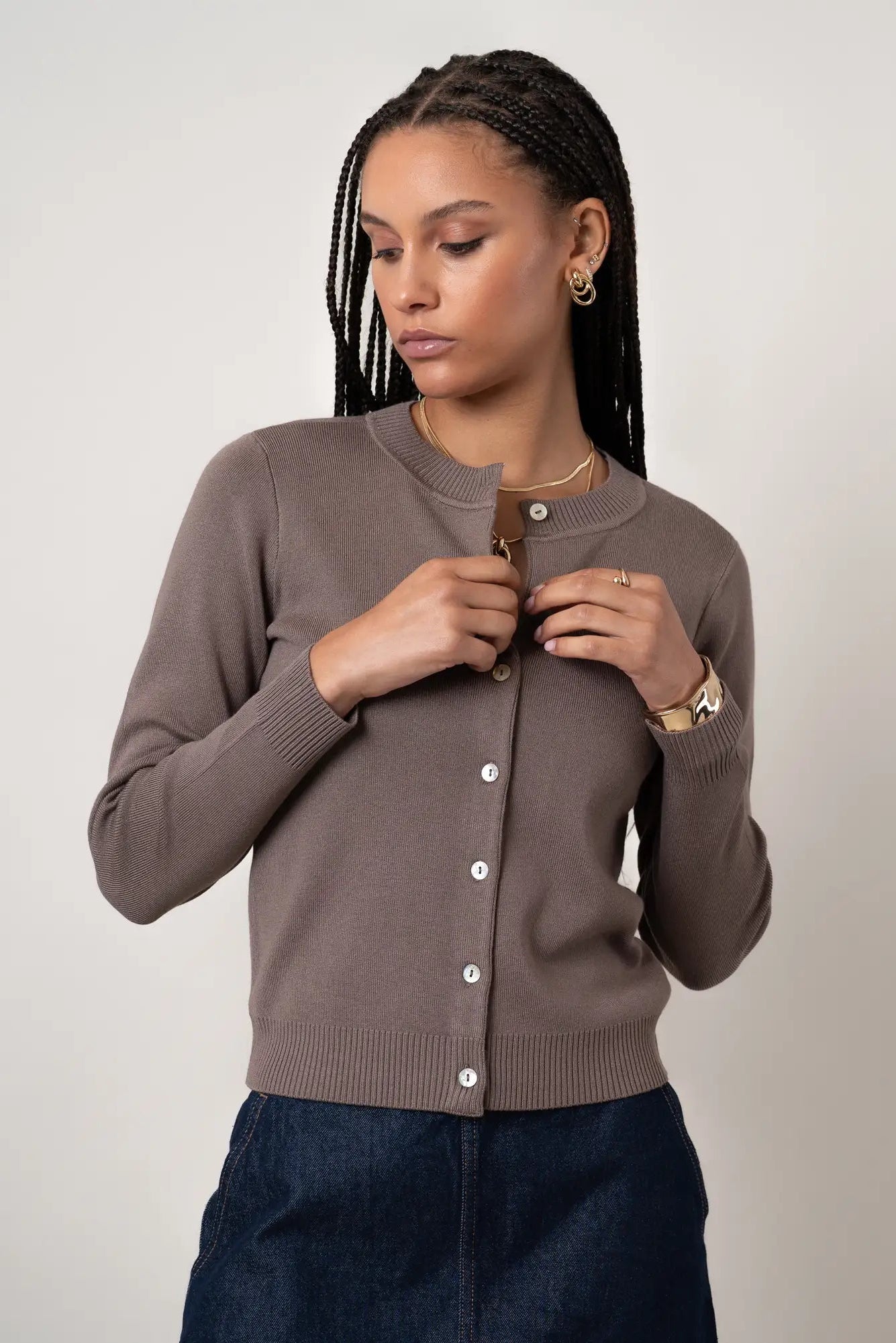 The Classic Crewneck Cardigan