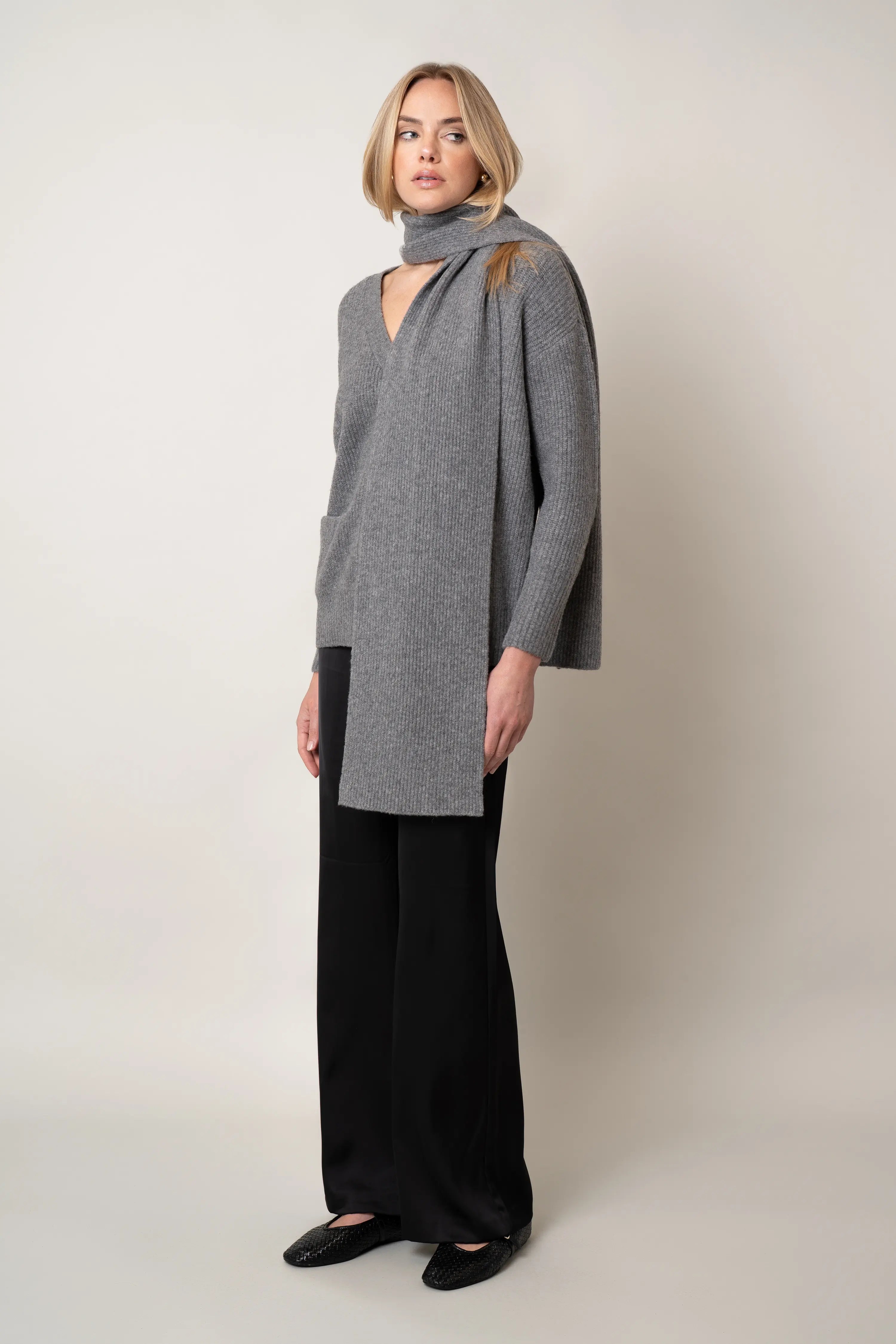 The Buttoned Wrap Cardigan